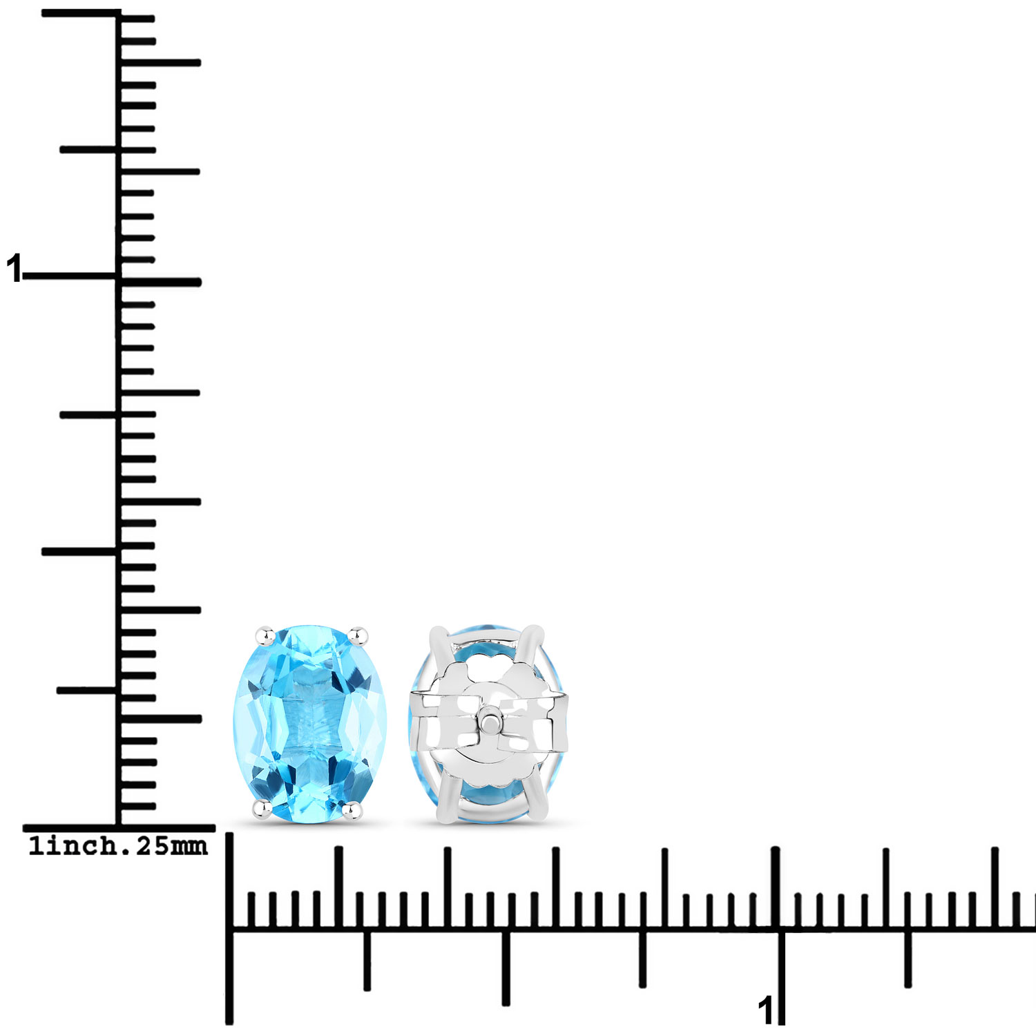 4.00 Carat Genuine Swiss Blue Topaz .925 Sterling Silver Earrings