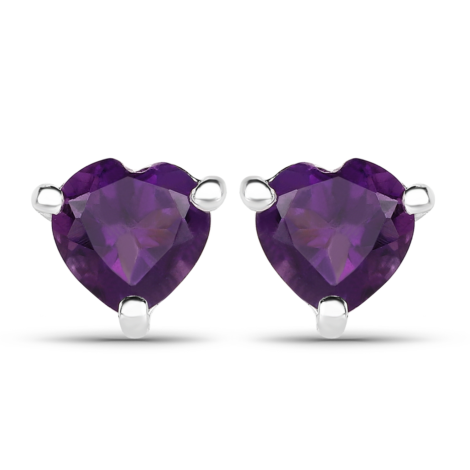1.40 Carat Genuine Amethyst .925 Sterling Silver Earrings