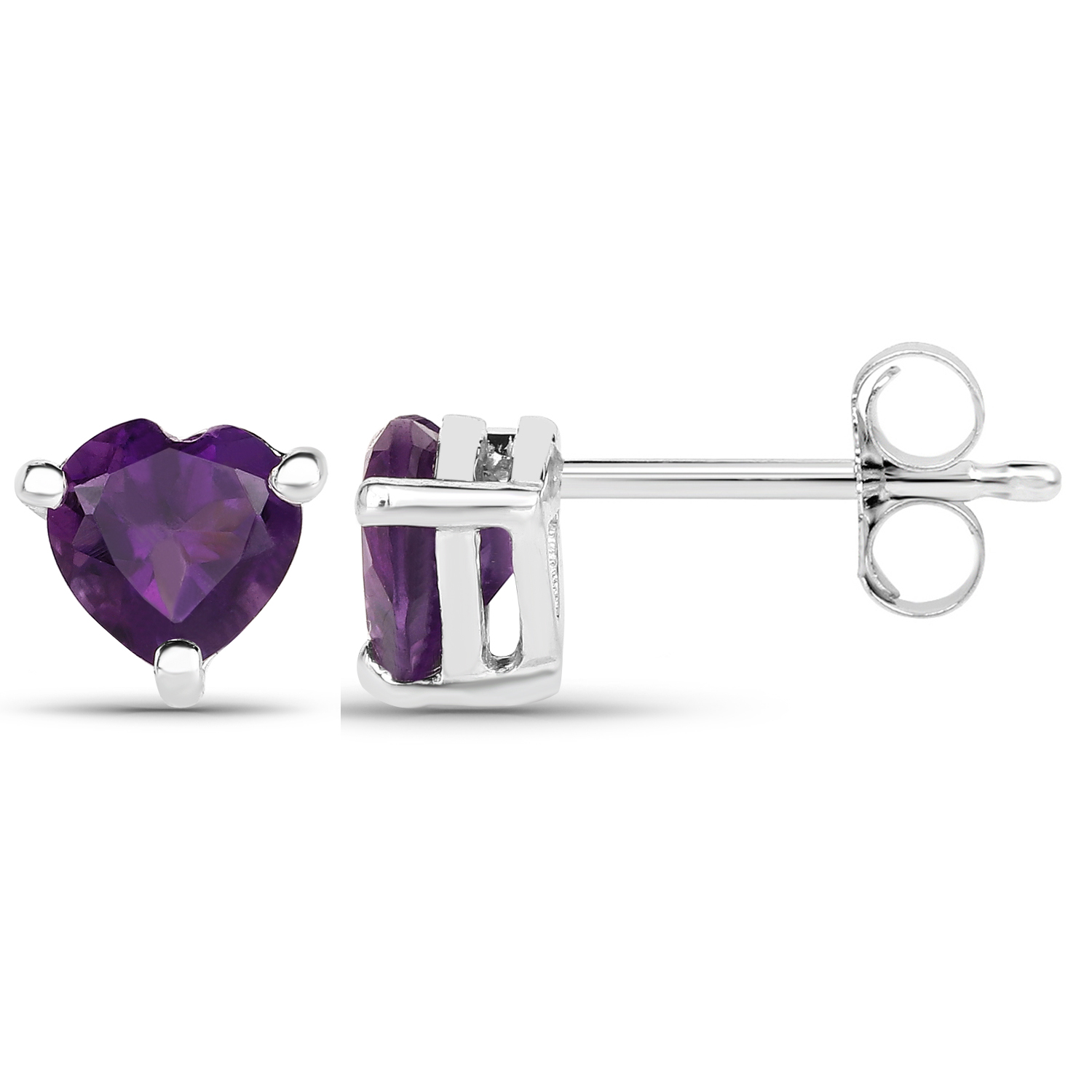 1.40 Carat Genuine Amethyst .925 Sterling Silver Earrings