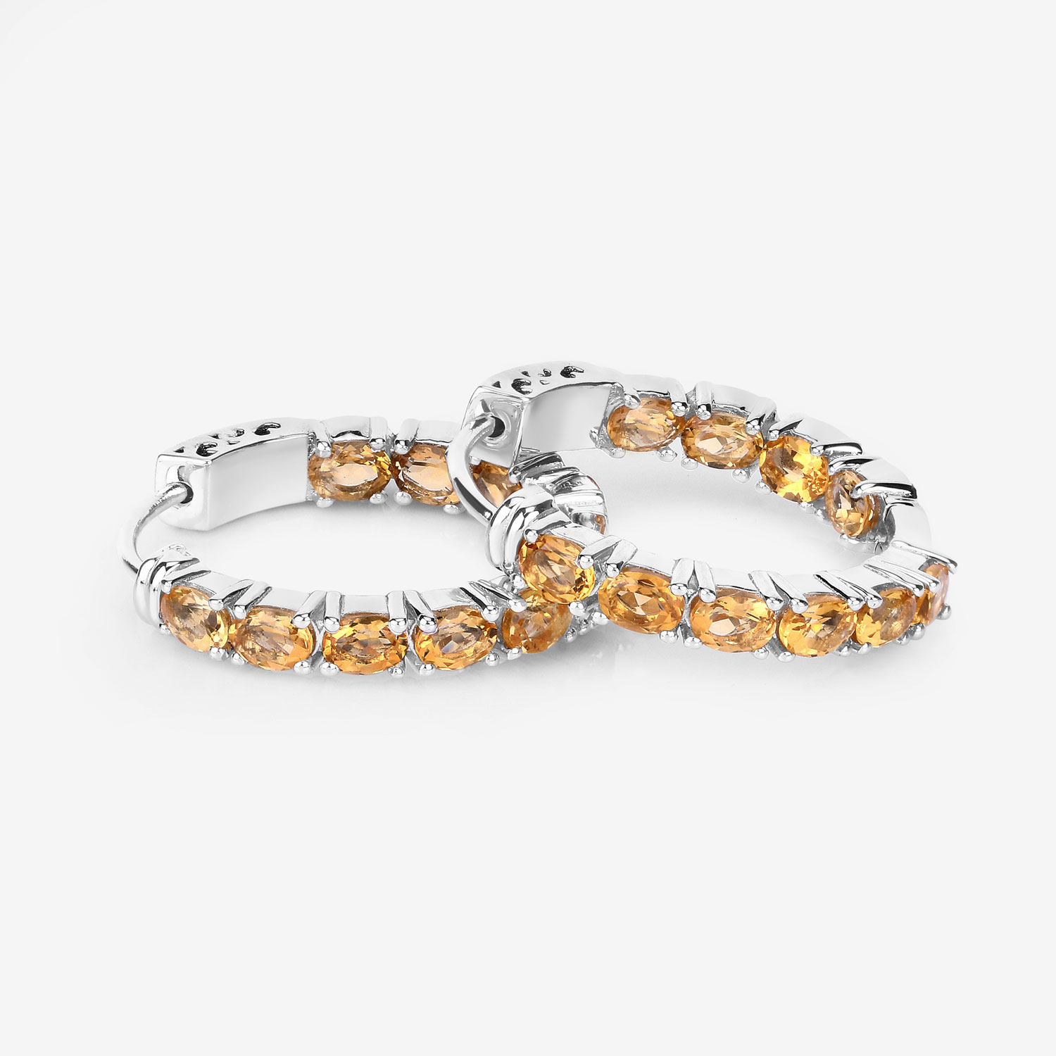 3.20 Carat Genuine Citrine .925 Sterling Silver Earrings