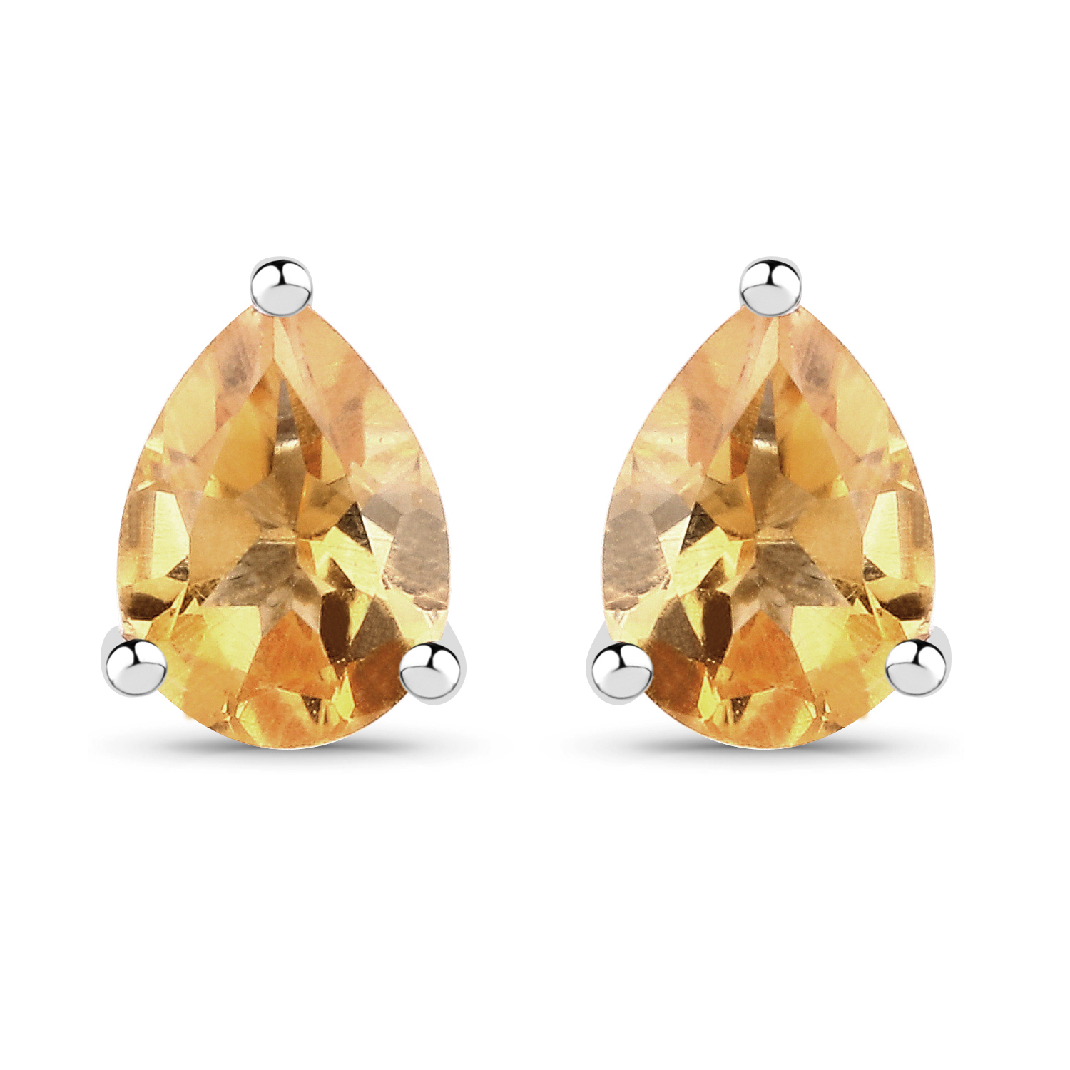 1.12 Carat Genuine Citrine .925 Sterling Silver Earrings