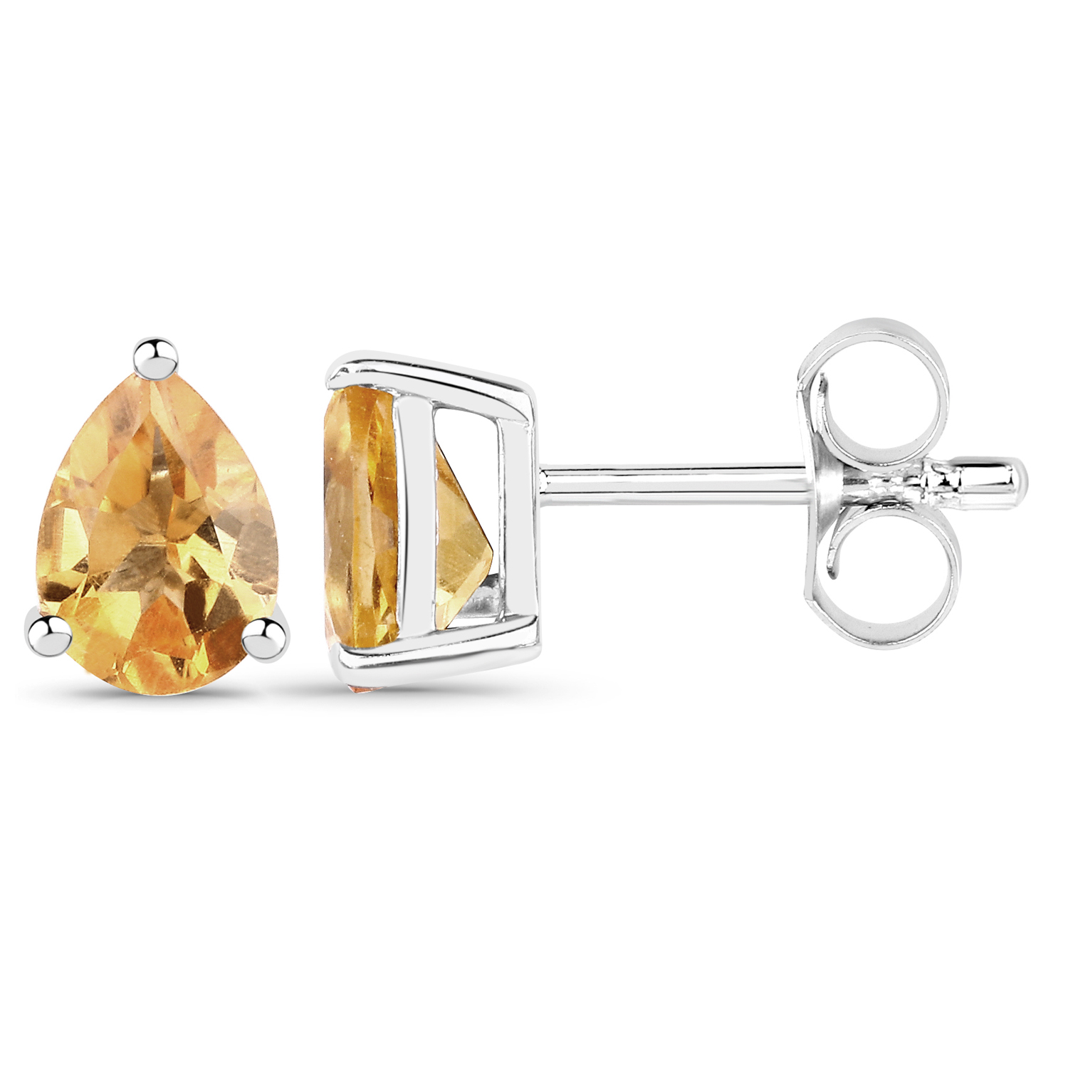 1.12 Carat Genuine Citrine .925 Sterling Silver Earrings