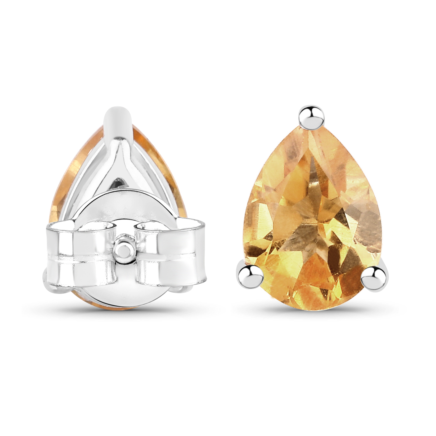 1.12 Carat Genuine Citrine .925 Sterling Silver Earrings