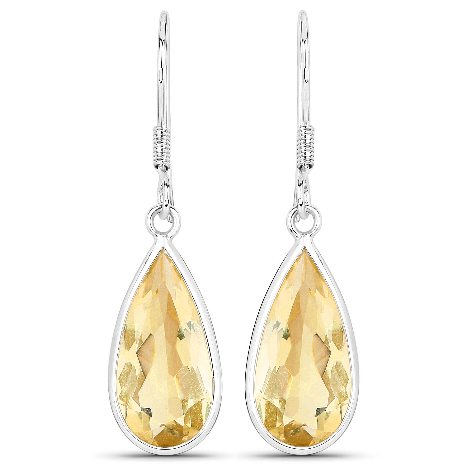 10.04 Carat Genuine Citrine .925 Sterling Silver Earrings
