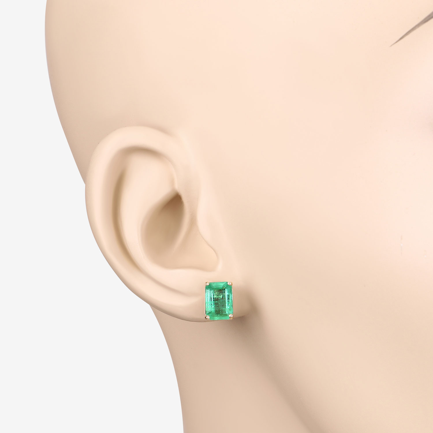 2.75 Carat Genuine Ethiopian Emerald 14K Yellow Gold Earrings