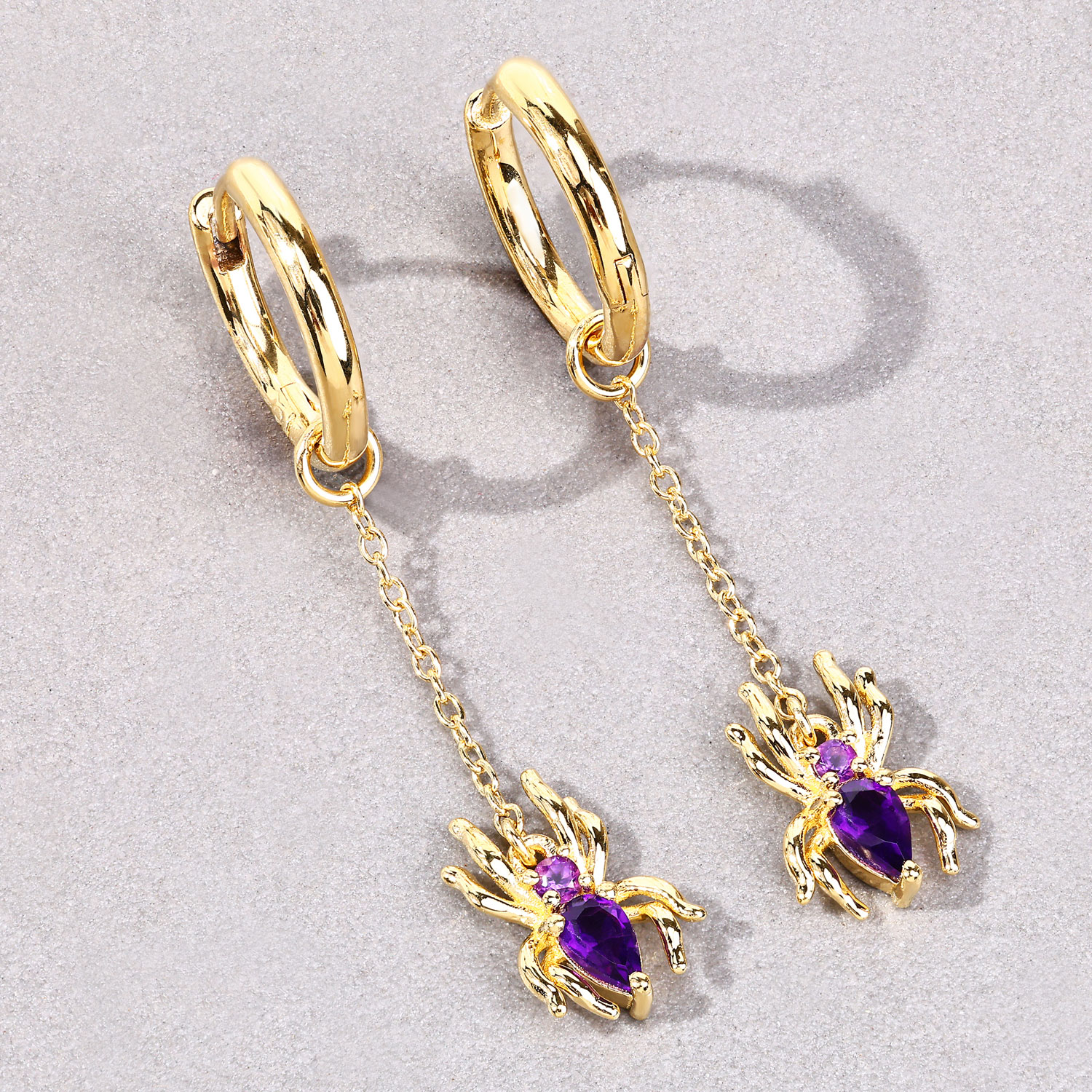 0.44 Carat Genuine Amethyst .925 Sterling Silver Earrings