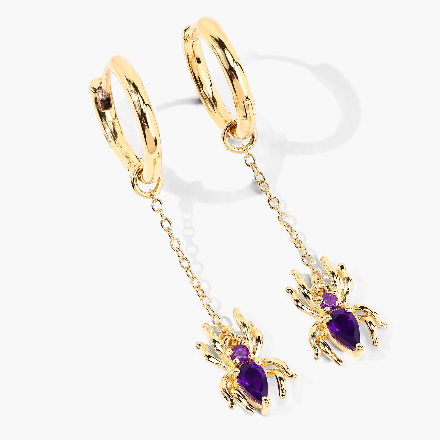 0.44 Carat Genuine Amethyst .925 Sterling Silver Earrings