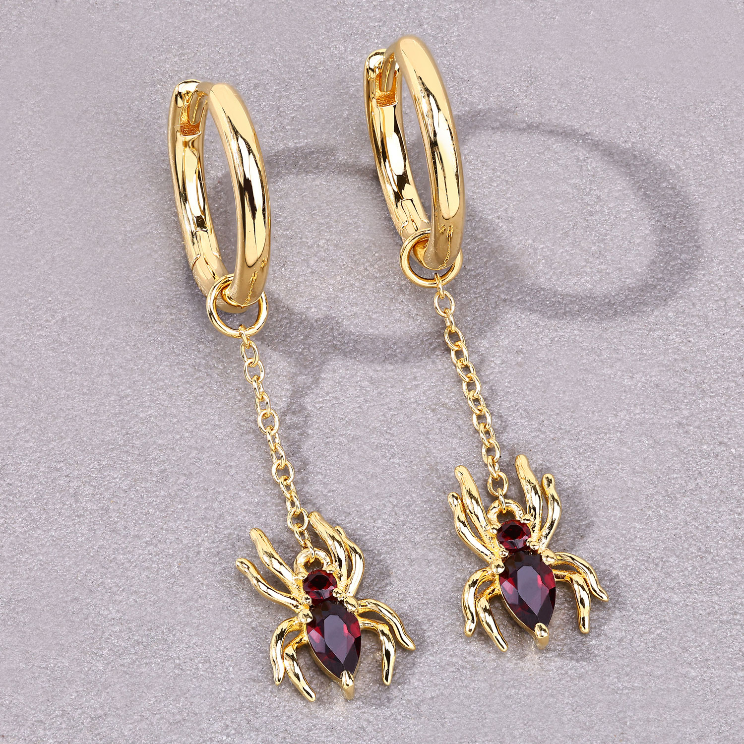 0.58 Carat Genuine Garnet .925 Sterling Silver Earrings