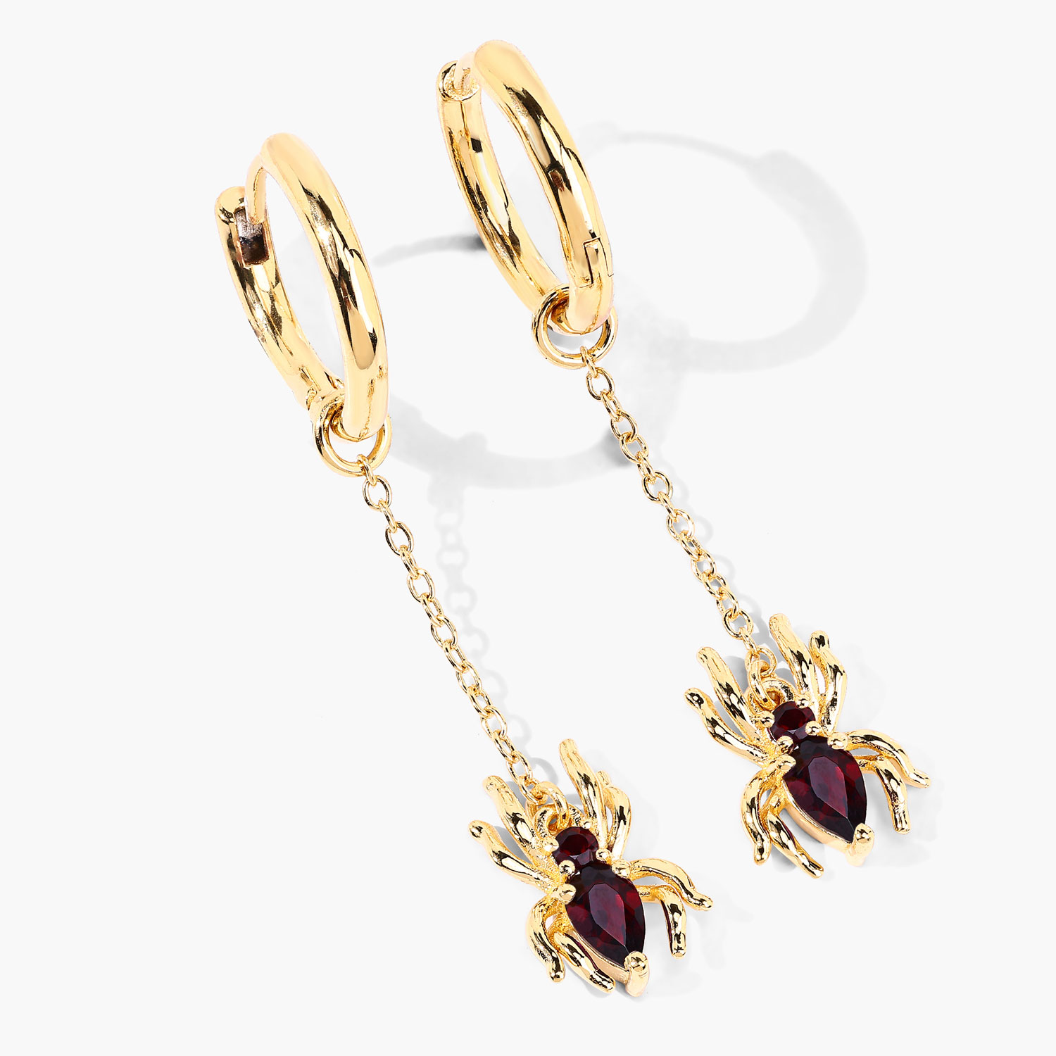 0.58 Carat Genuine Garnet .925 Sterling Silver Earrings