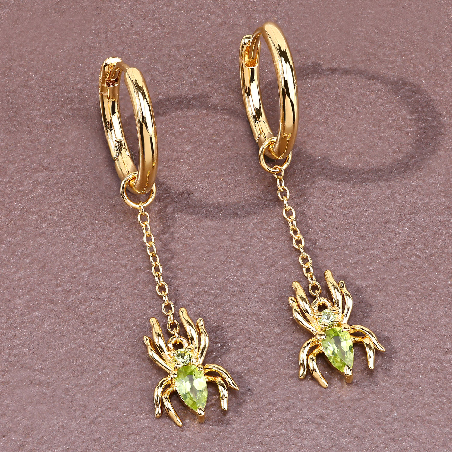 0.51 Carat Genuine Peridot .925 Sterling Silver Earrings