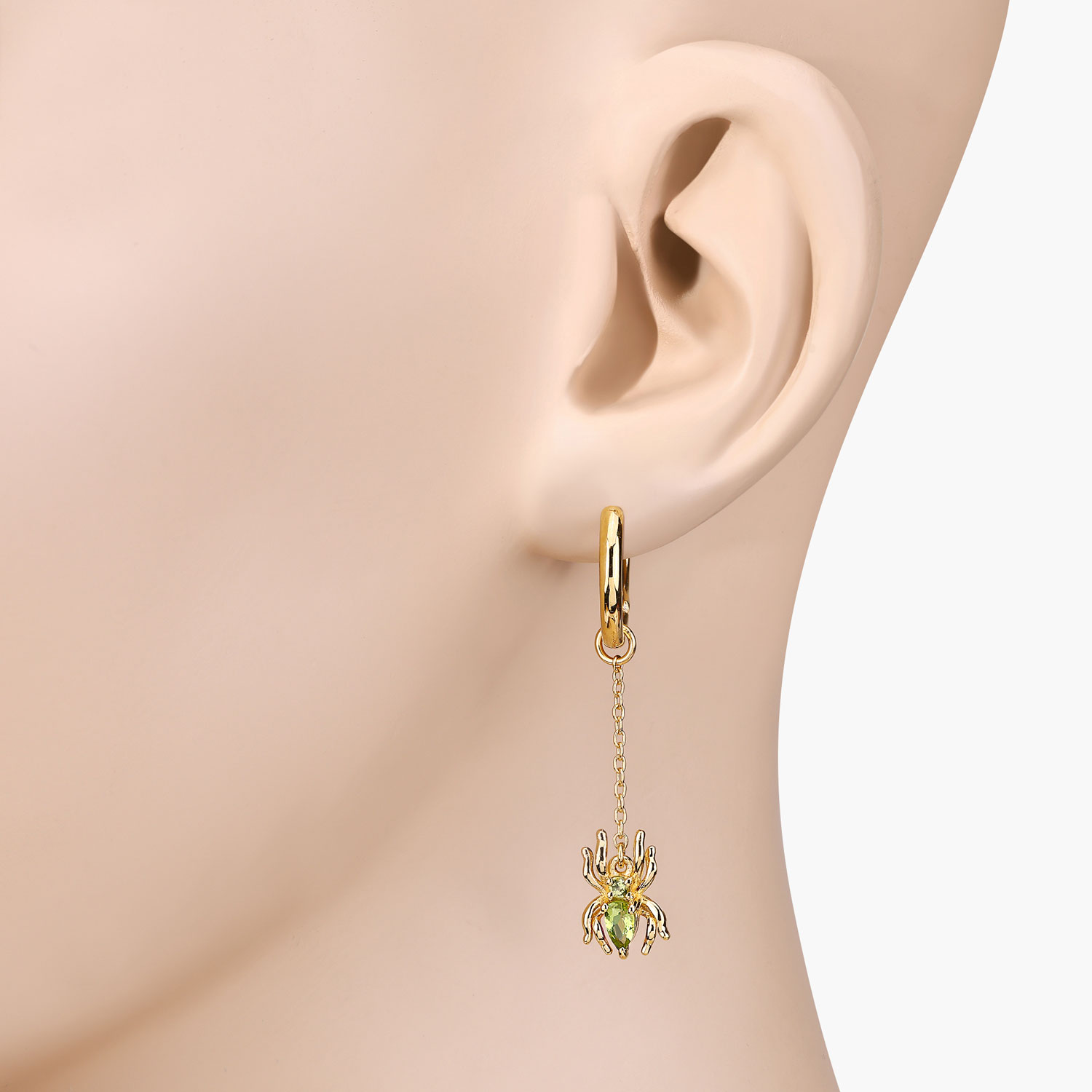 0.51 Carat Genuine Peridot .925 Sterling Silver Earrings