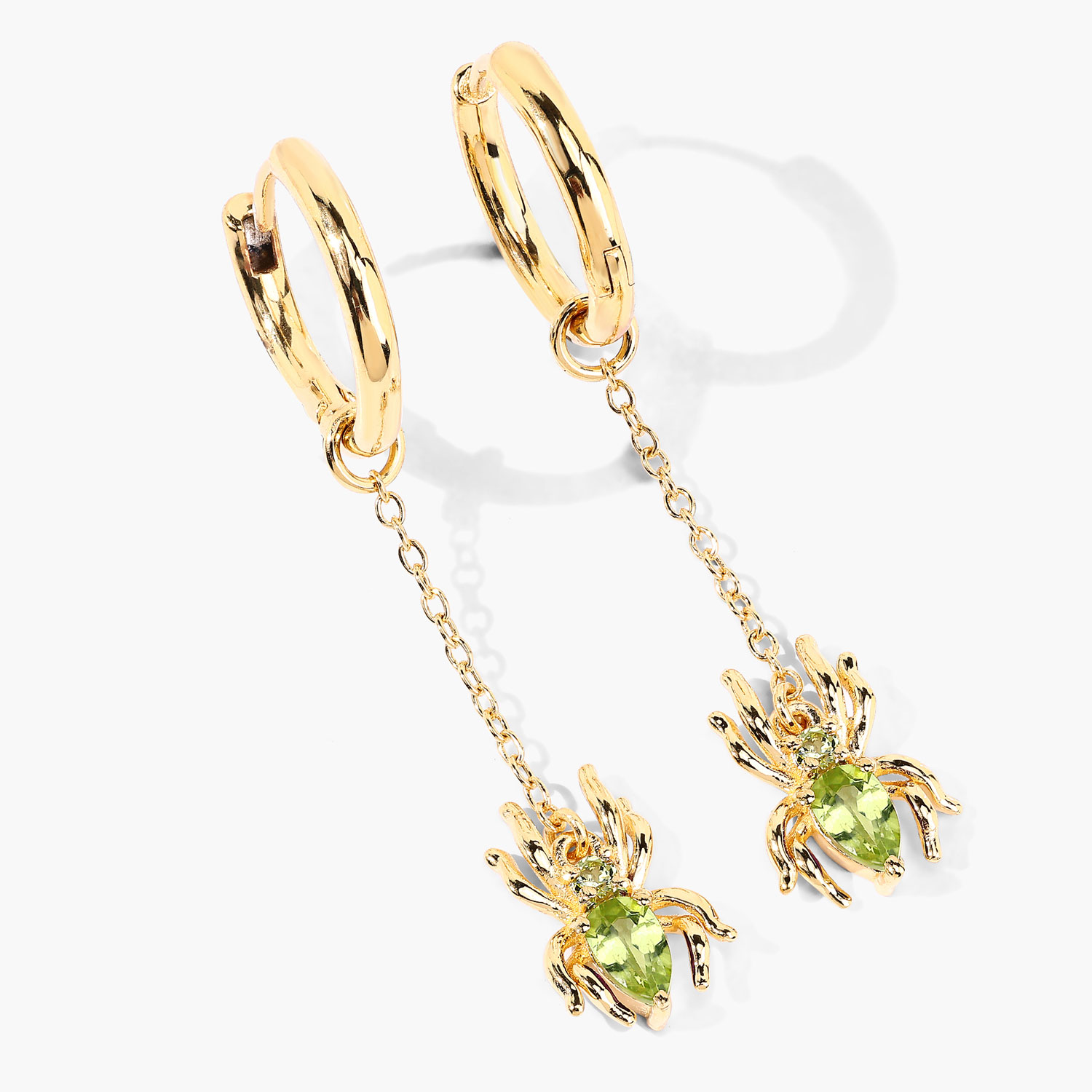 0.51 Carat Genuine Peridot .925 Sterling Silver Earrings