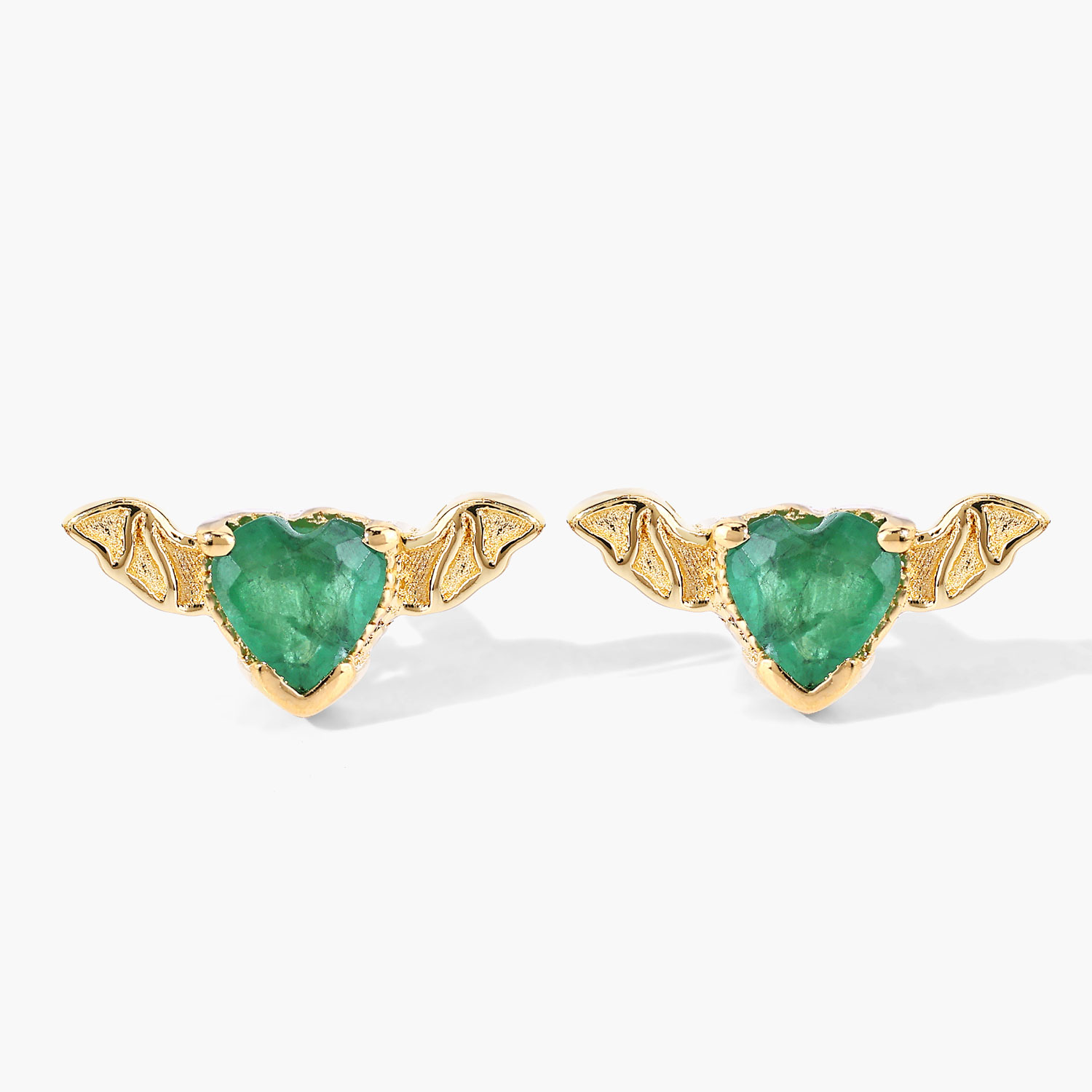 0.36 Carat Genuine Emerald .925 Sterling Silver Earrings