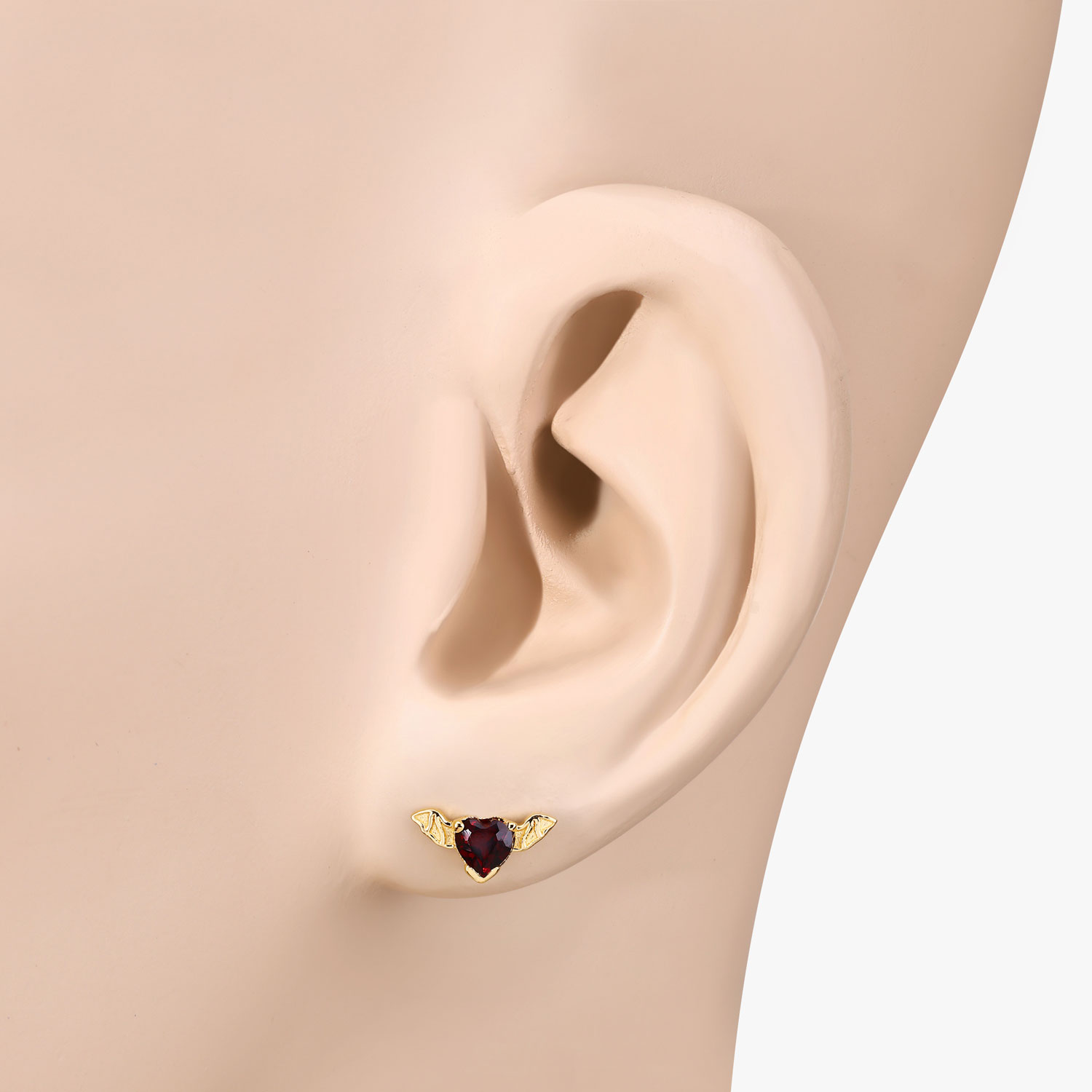 0.40 Carat Genuine Garnet .925 Sterling Silver Earrings