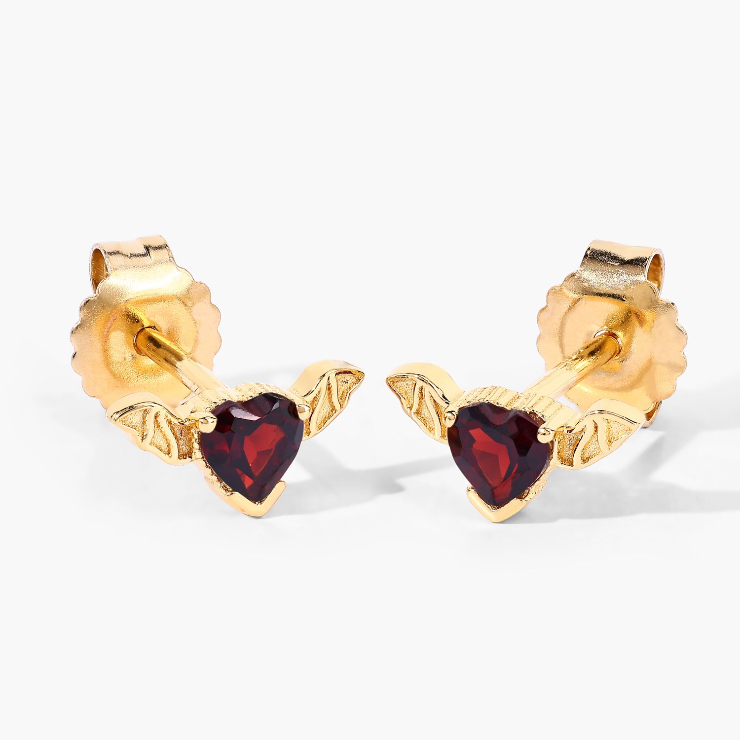 0.40 Carat Genuine Garnet .925 Sterling Silver Earrings