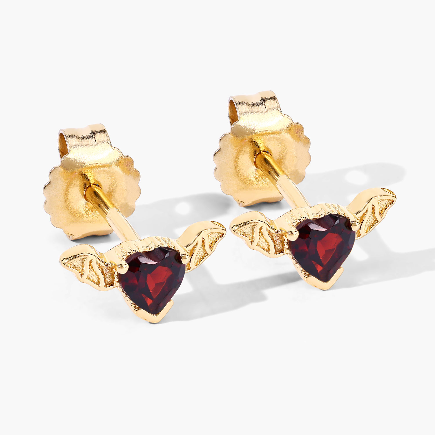 0.40 Carat Genuine Garnet .925 Sterling Silver Earrings