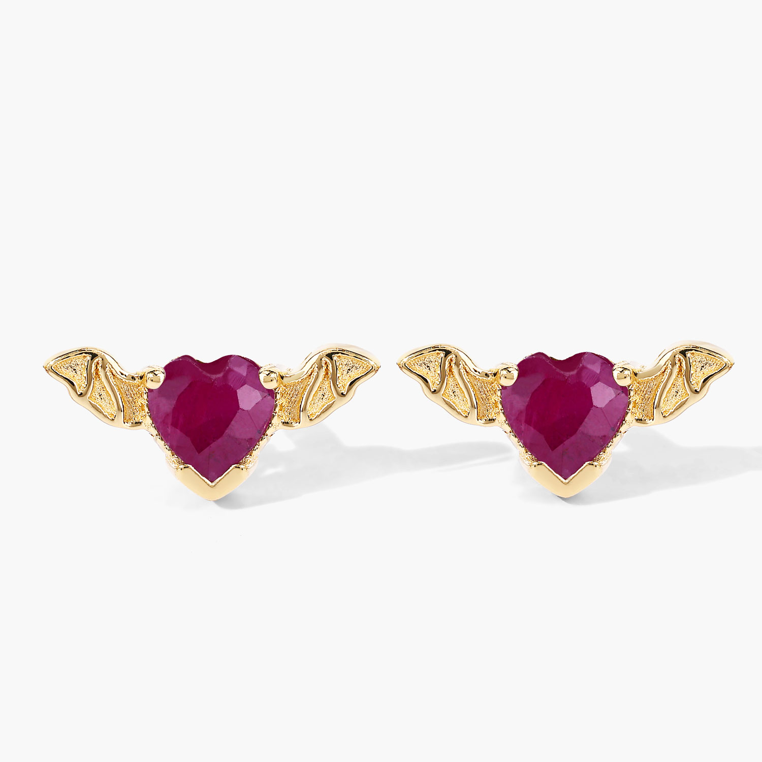 0.40 Carat Genuine Ruby .925 Sterling Silver Earrings