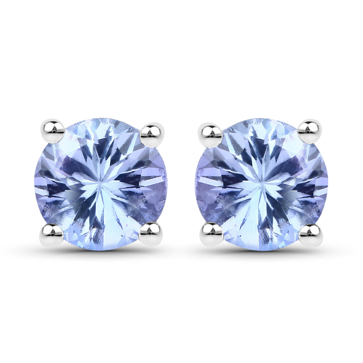 1.90 Carat Genuine Tanzanite .925 Sterling Silver Earrings