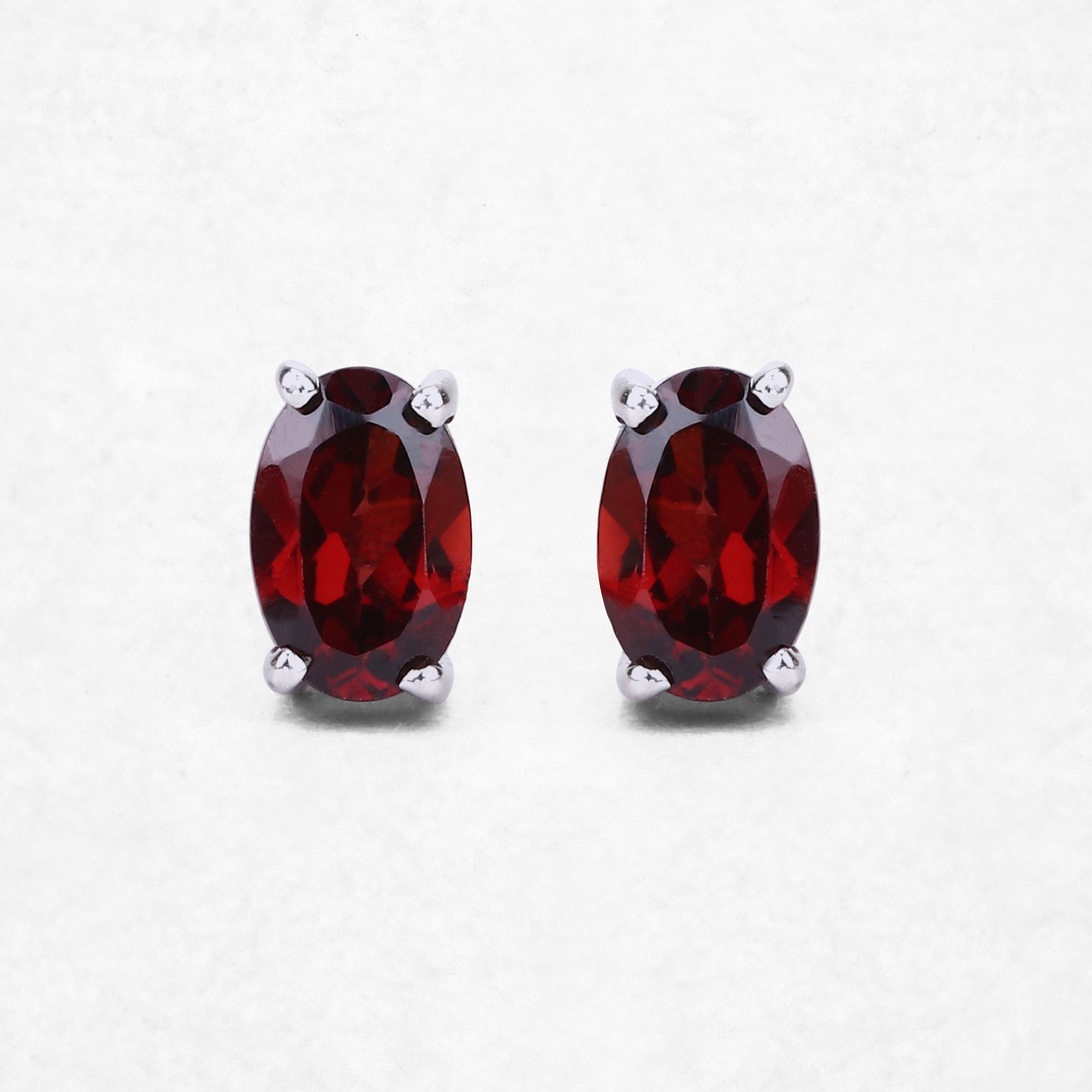 1.70 Carat Genuine Garnet .925 Sterling Silver Earrings