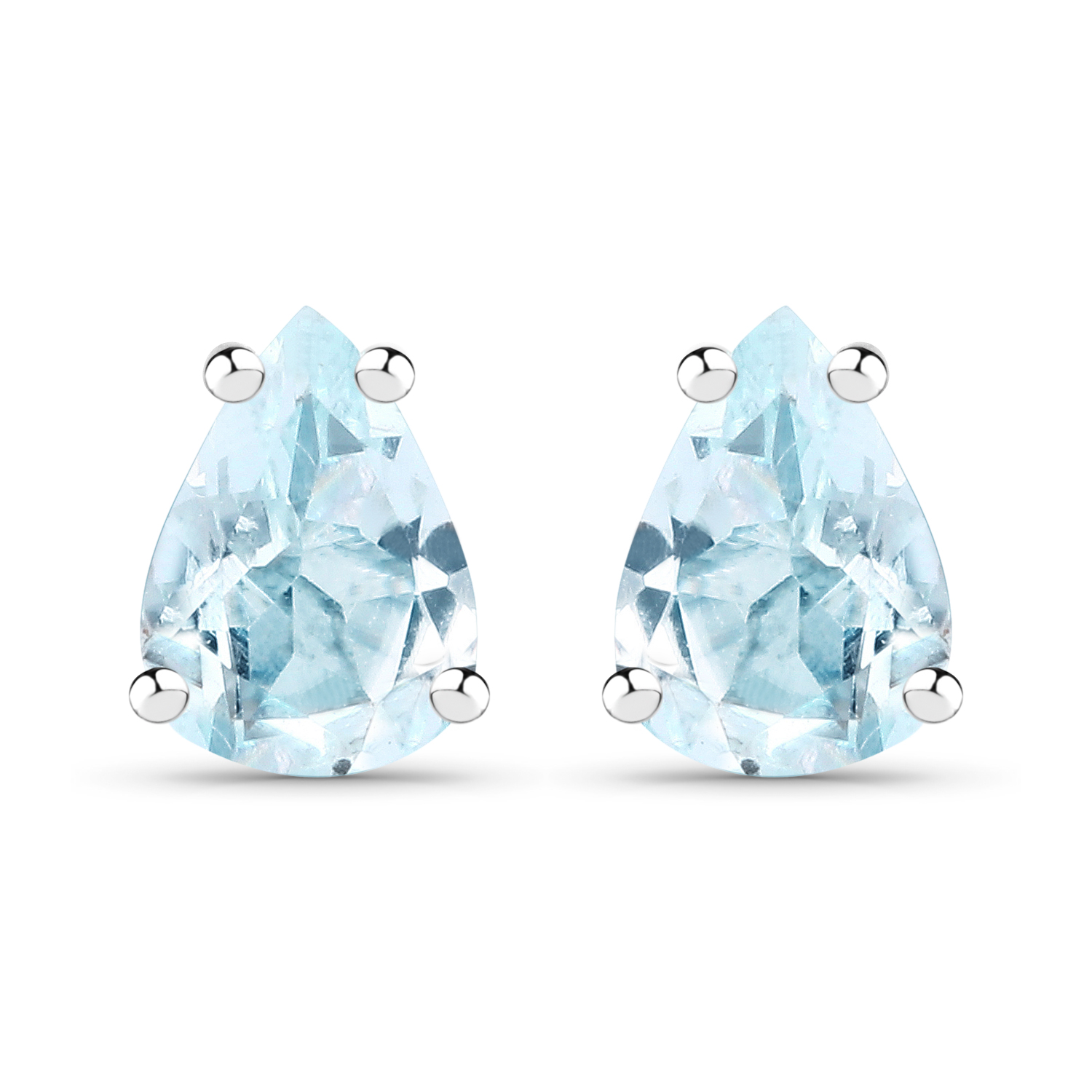 1.70 Carat Genuine Blue Topaz .925 Sterling Silver Earrings