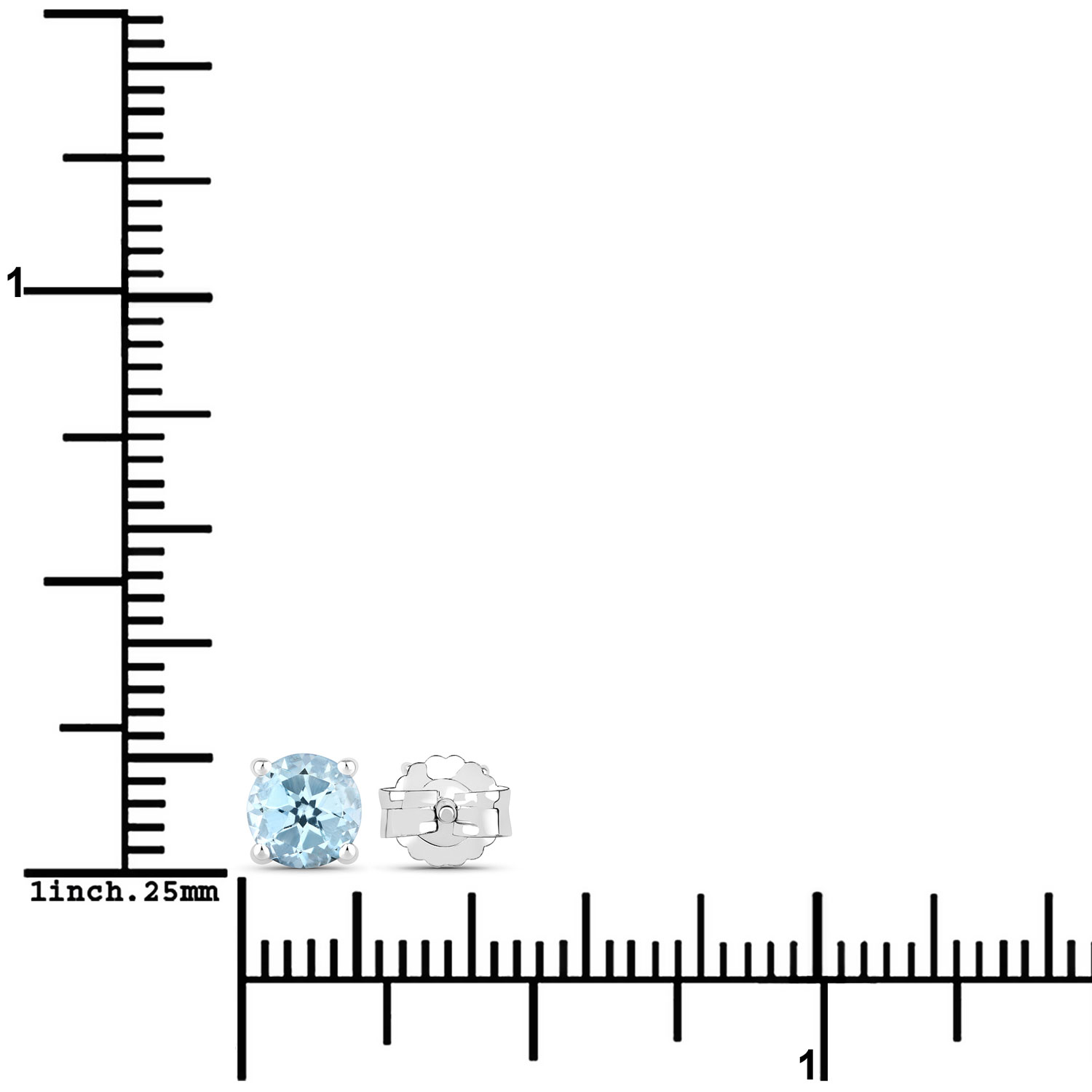 1.20 Carat Genuine Blue Topaz .925 Sterling Silver Earrings