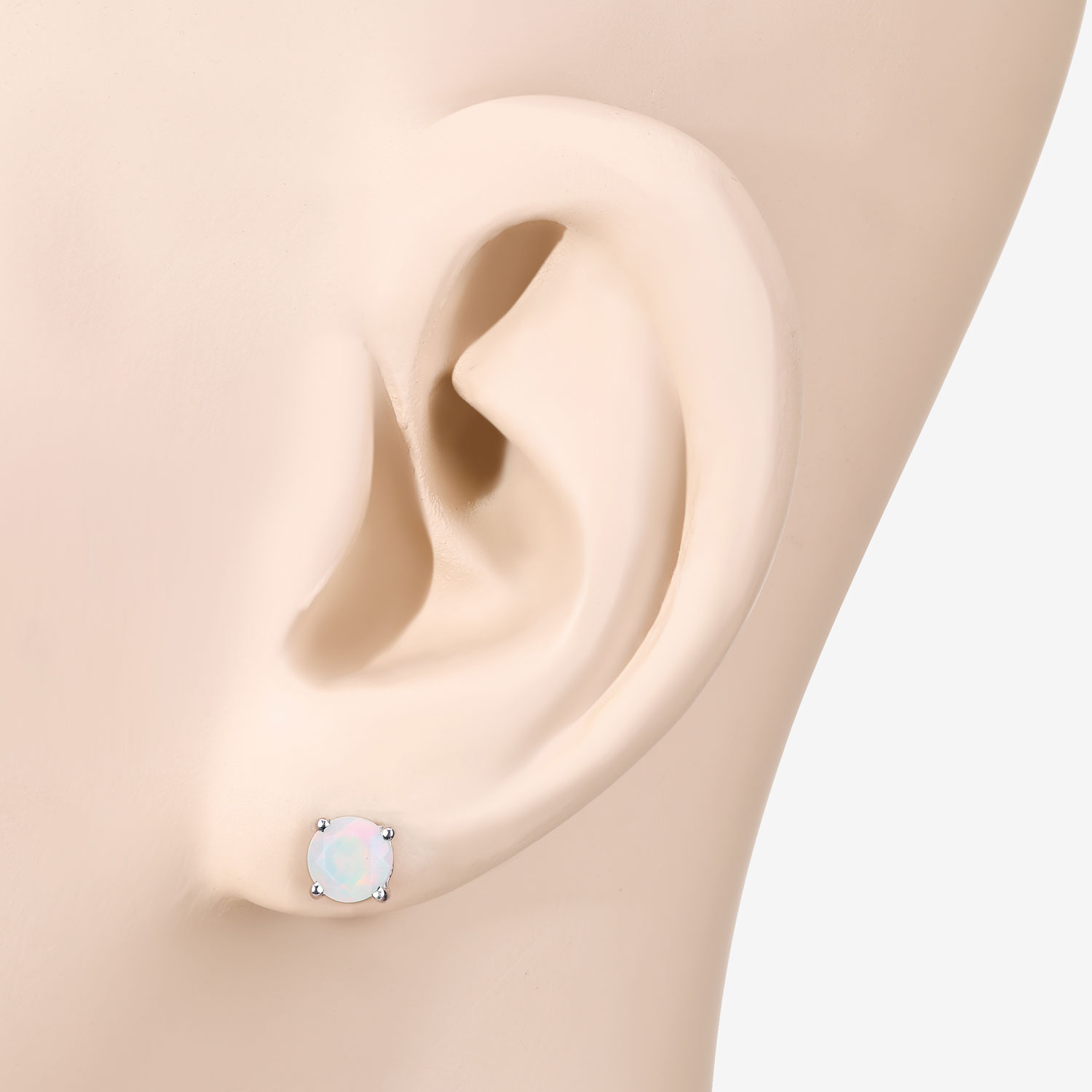 0.54 Carat Ethiopian Opal .925 Sterling Silver Earrings