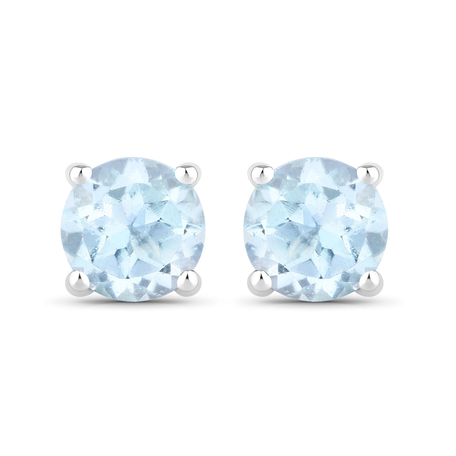 0.64 Carat Genuine Blue Topaz .925 Sterling Silver Earrings