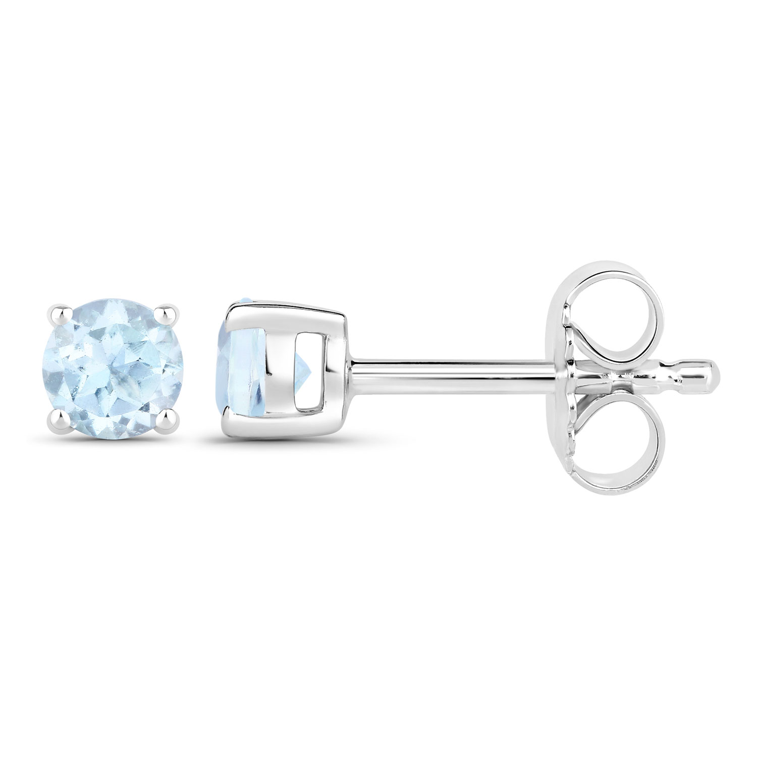 0.64 Carat Genuine Blue Topaz .925 Sterling Silver Earrings