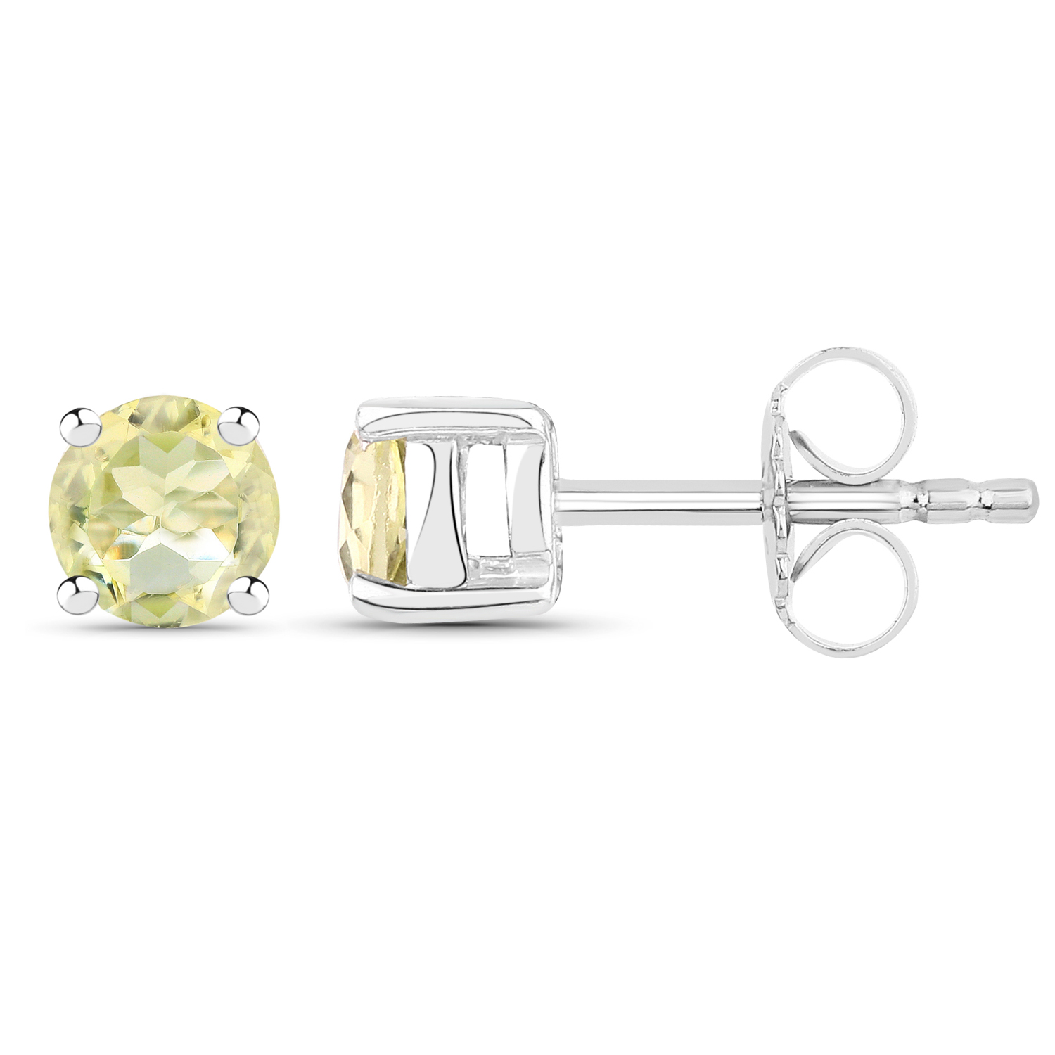 0.48 Carat Genuine Lemon Quartz .925 Sterling Silver Earrings