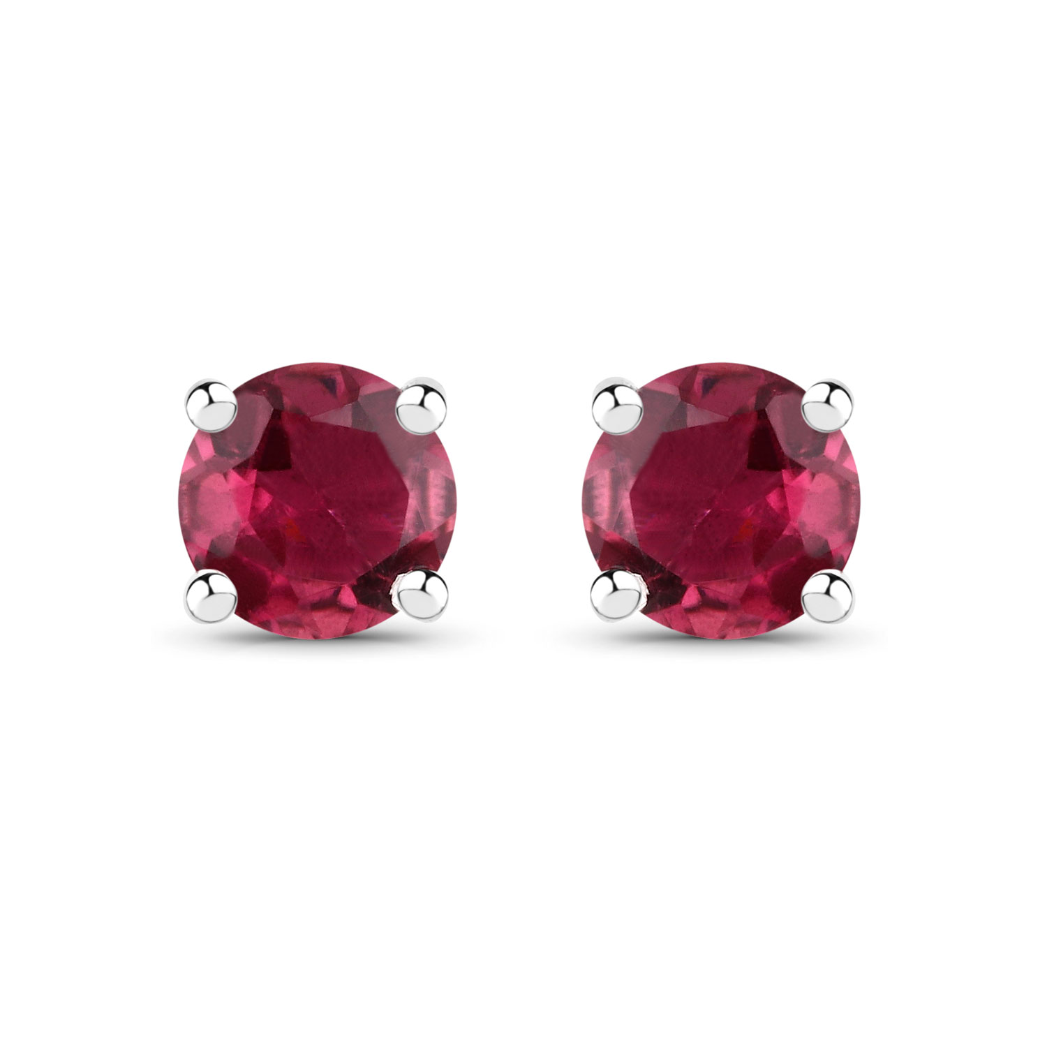 0.60 Carat Genuine Pink Topaz .925 Sterling Silver Earrings