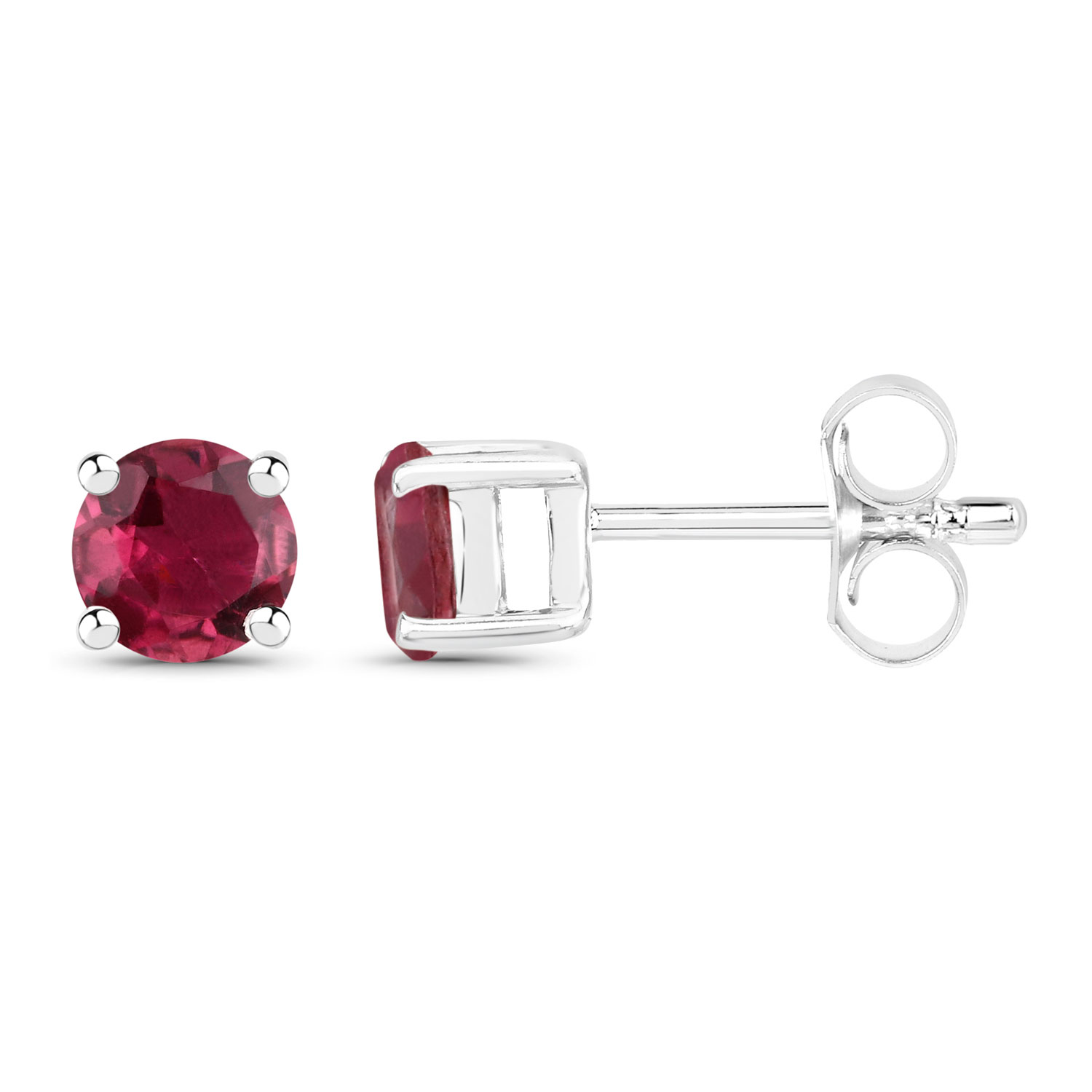 0.60 Carat Genuine Pink Topaz .925 Sterling Silver Earrings