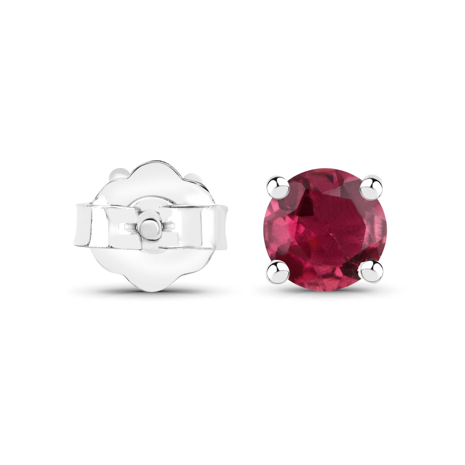 0.60 Carat Genuine Pink Topaz .925 Sterling Silver Earrings