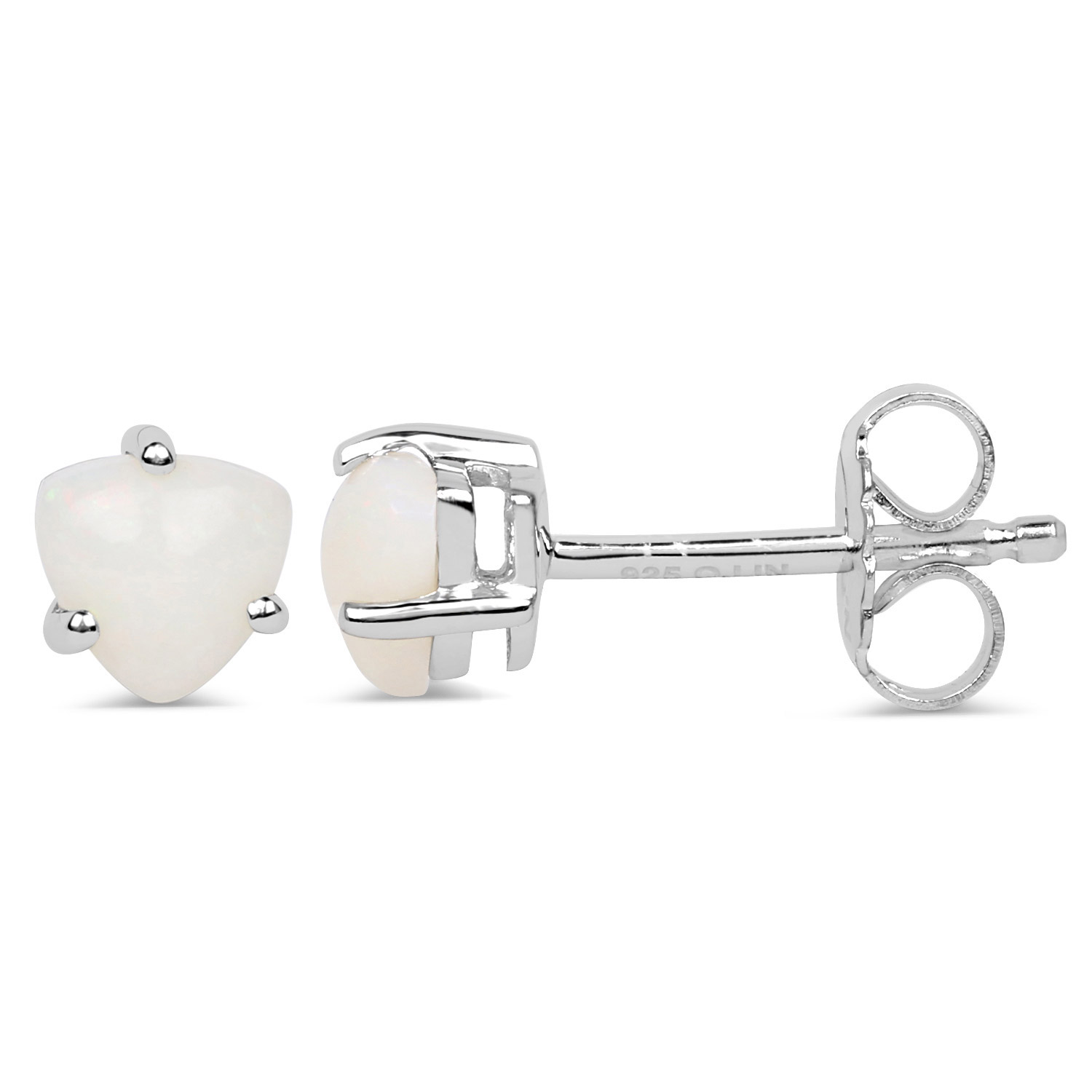 0.70 Carat Genuine Opal .925 Sterling Silver Earrings