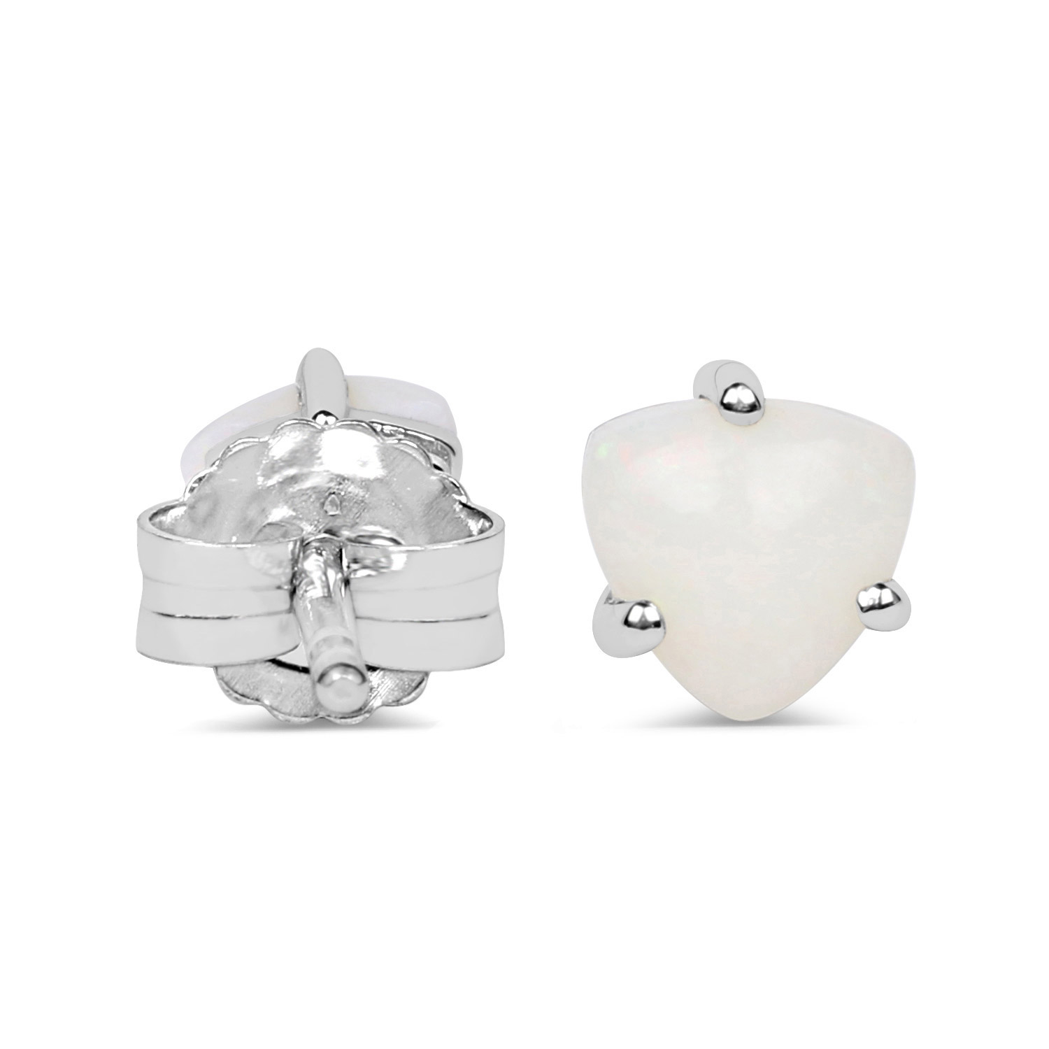 0.70 Carat Genuine Opal .925 Sterling Silver Earrings