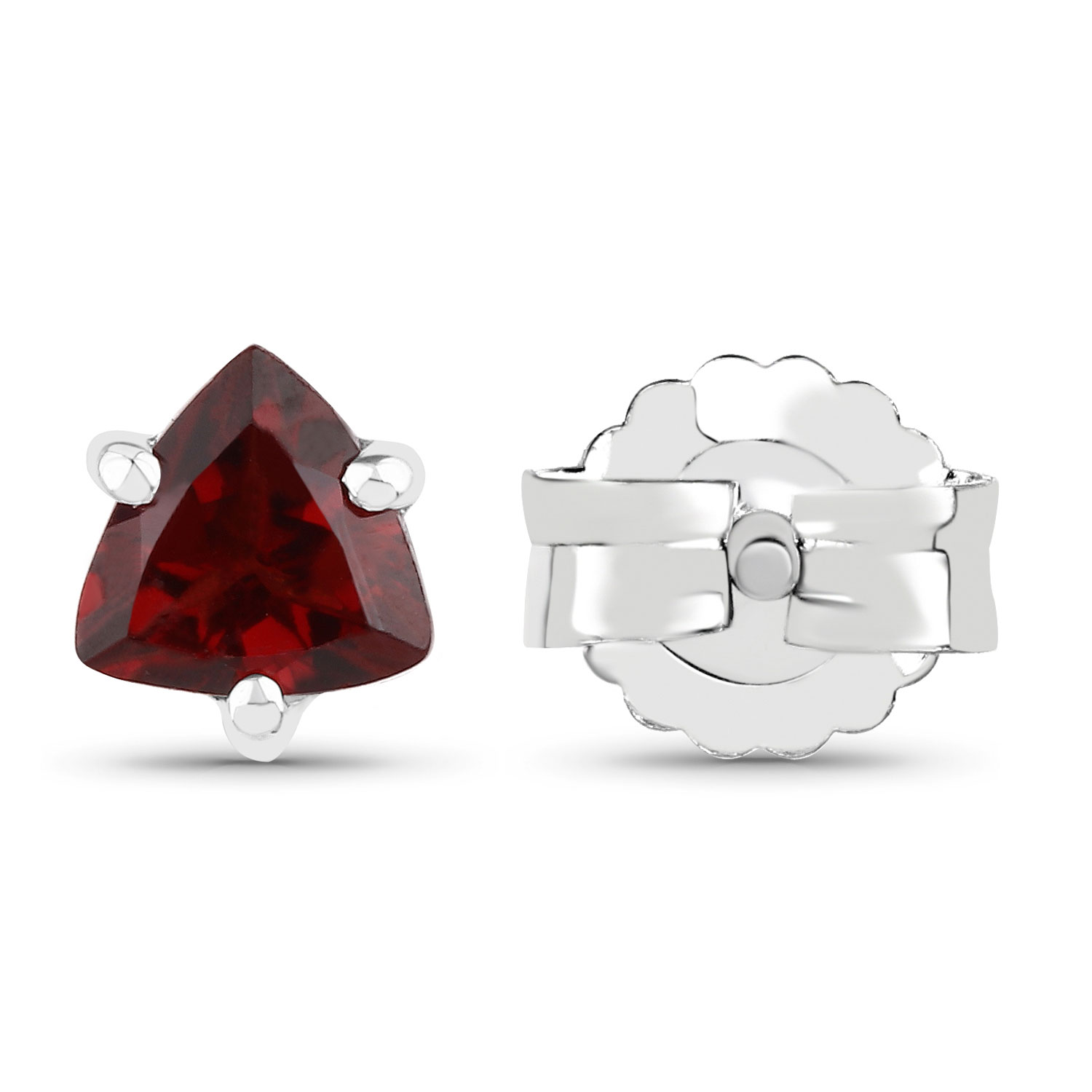 0.70 Carat Genuine Garnet .925 Sterling Silver Earrings