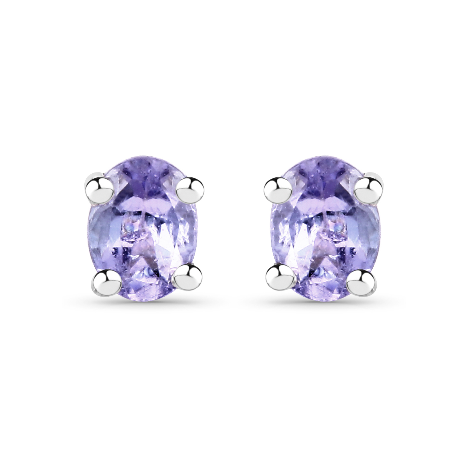 0.34 Carat Genuine Tanzanite .925 Sterling Silver Earrings