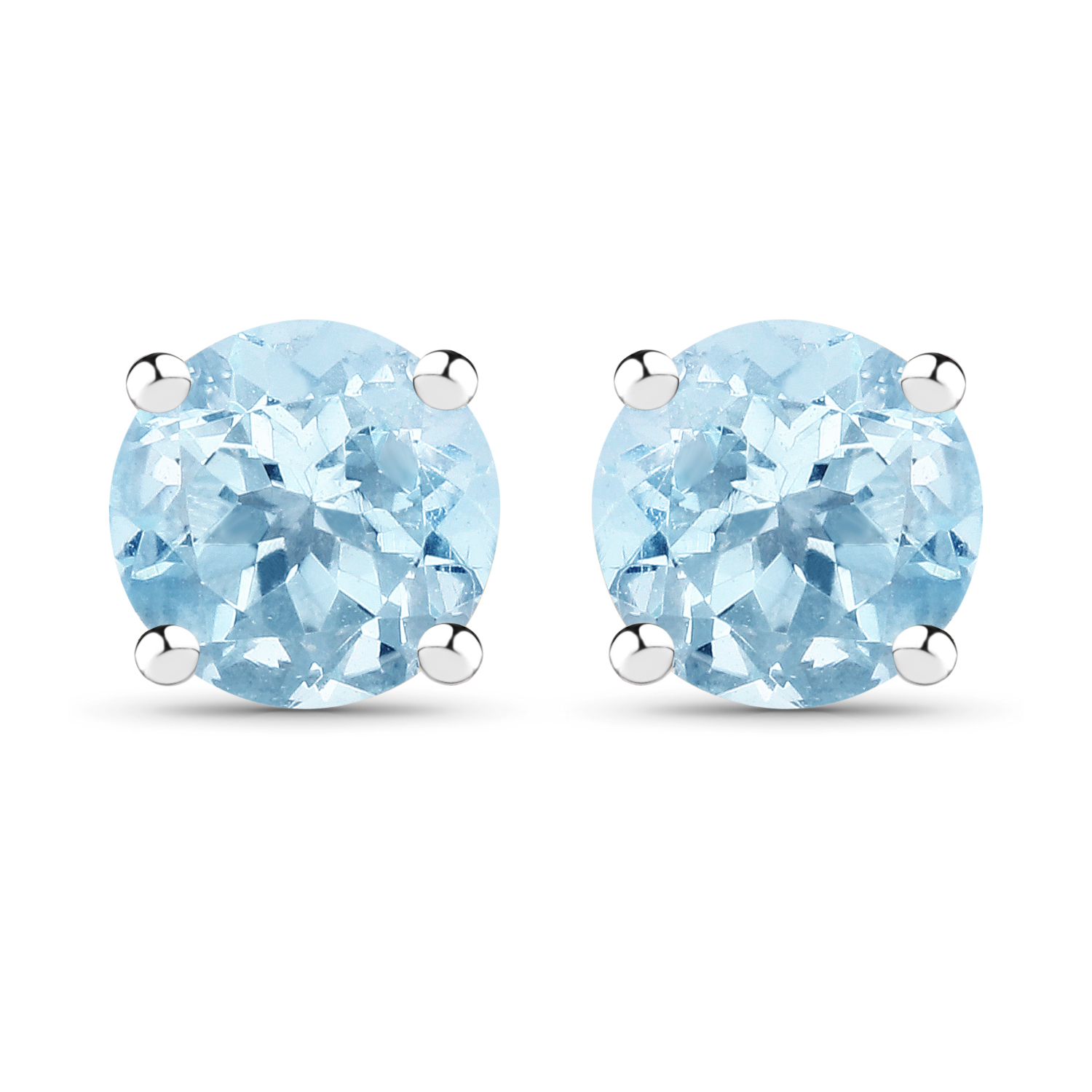 2.10 Carat Genuine Blue Topaz .925 Sterling Silver Earrings