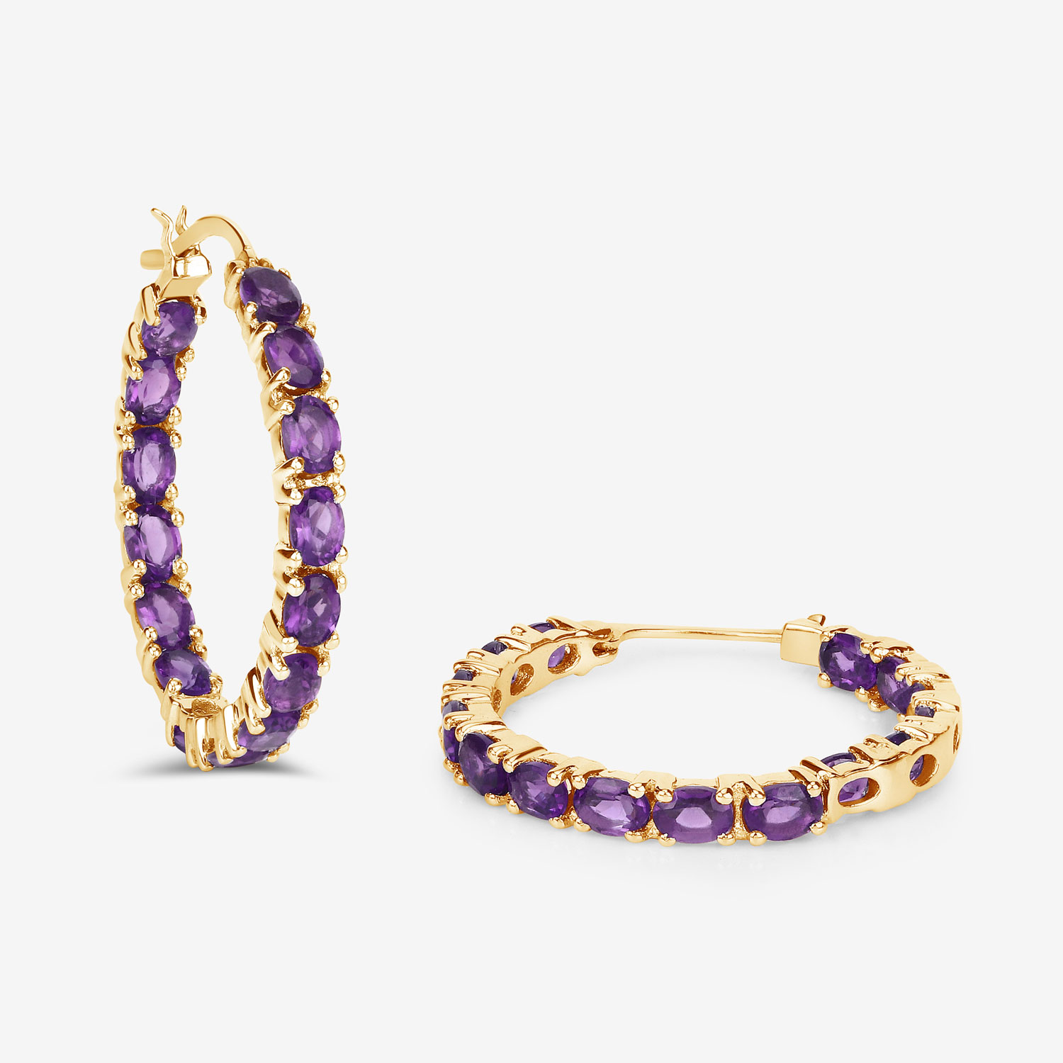 4.80 Carat Genuine Amethyst .925 Sterling Silver Earrings