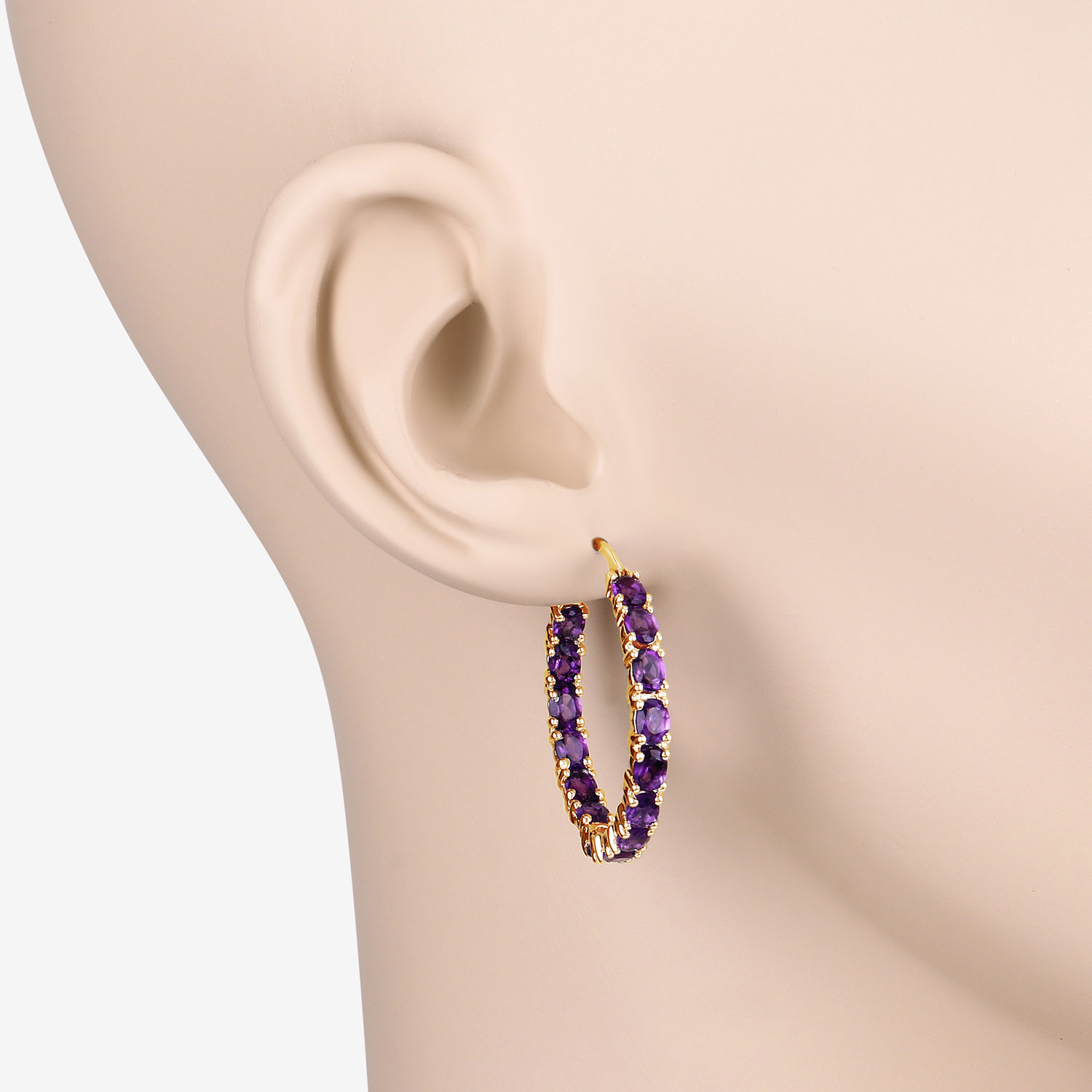 4.80 Carat Genuine Amethyst .925 Sterling Silver Earrings