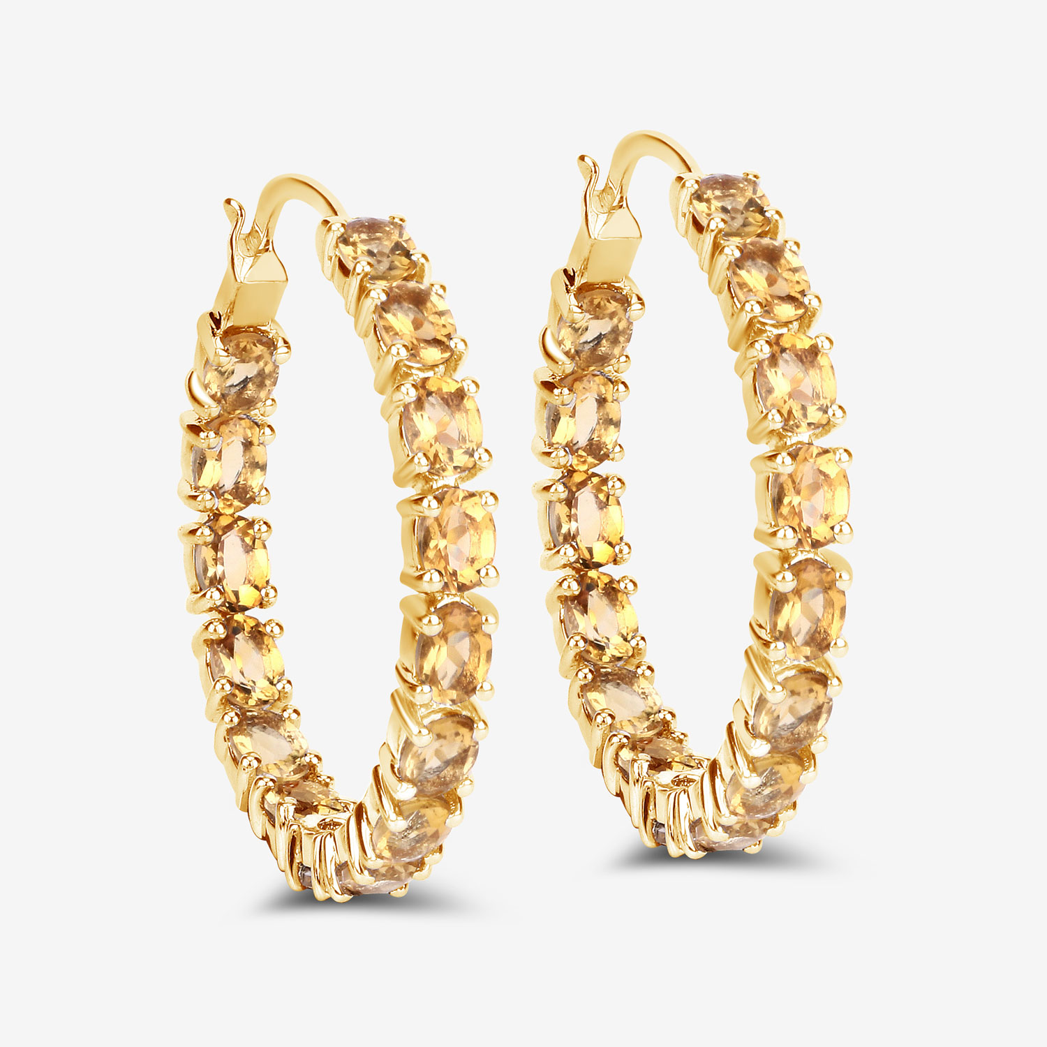 4.80 Carat Genuine Citrine .925 Sterling Silver Earrings