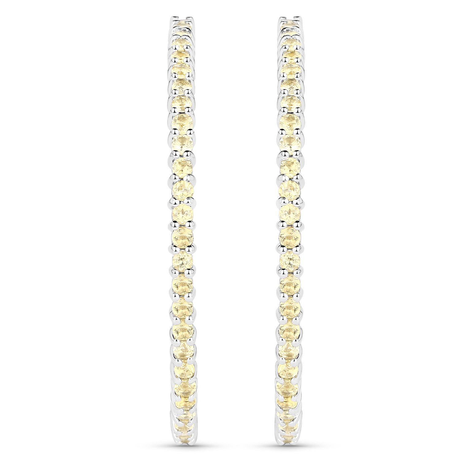 3.10 Carat Genuine Citrine .925 Sterling Silver Earrings