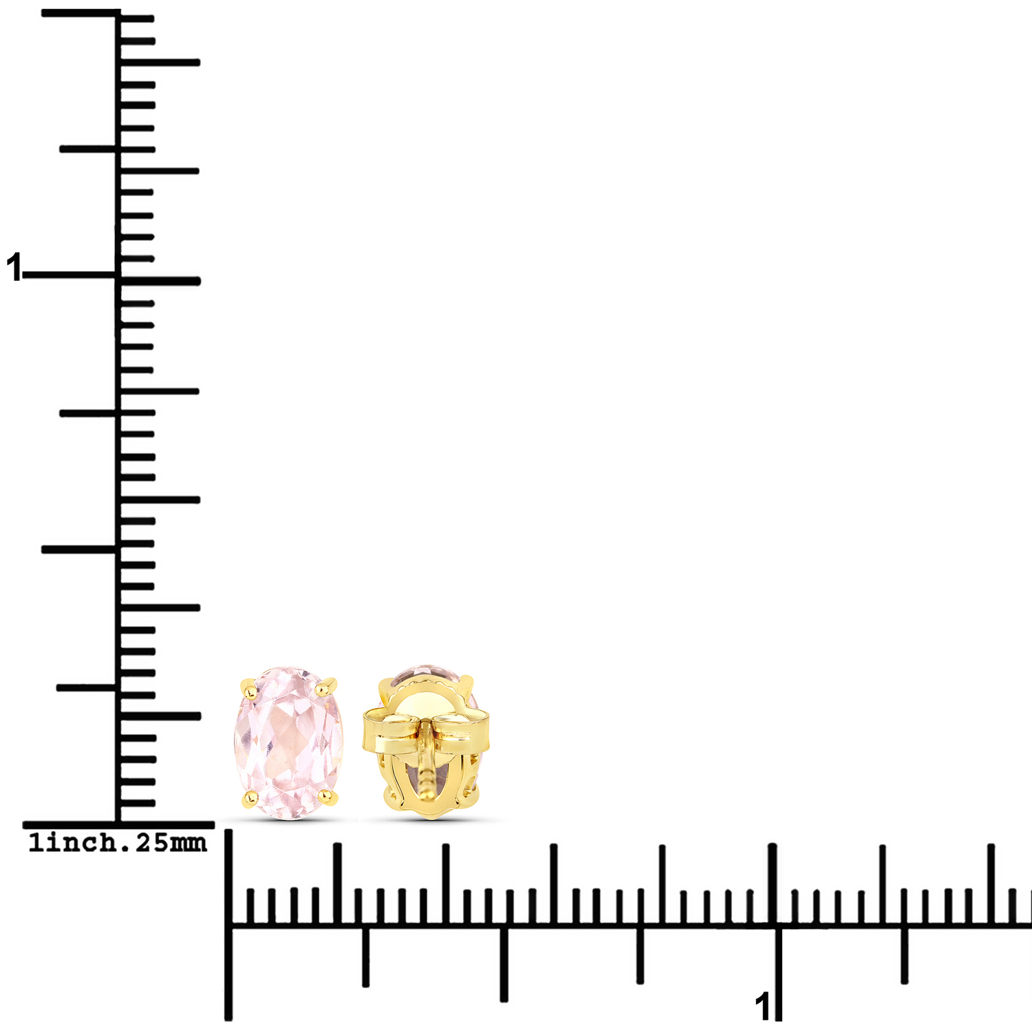 2.32 Carat Genuine Kunzite 14K Yellow Gold Earrings