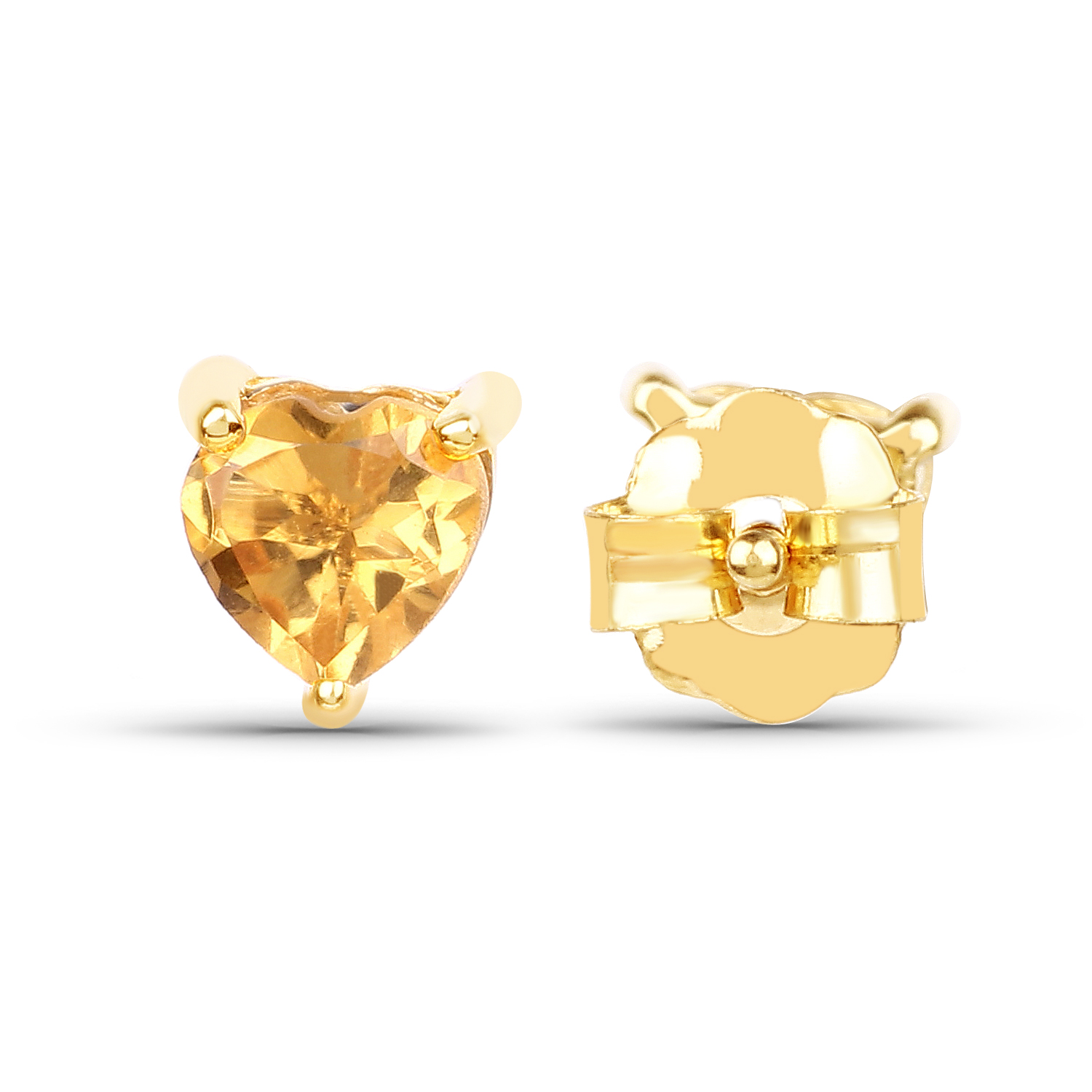 0.50 Carat Genuine Citrine 10K Yellow Gold Earrings