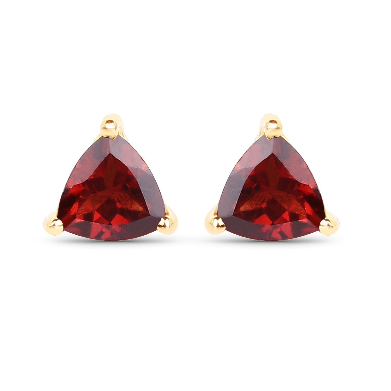 0.70 Carat Genuine Garnet 10K Yellow Gold Earrings