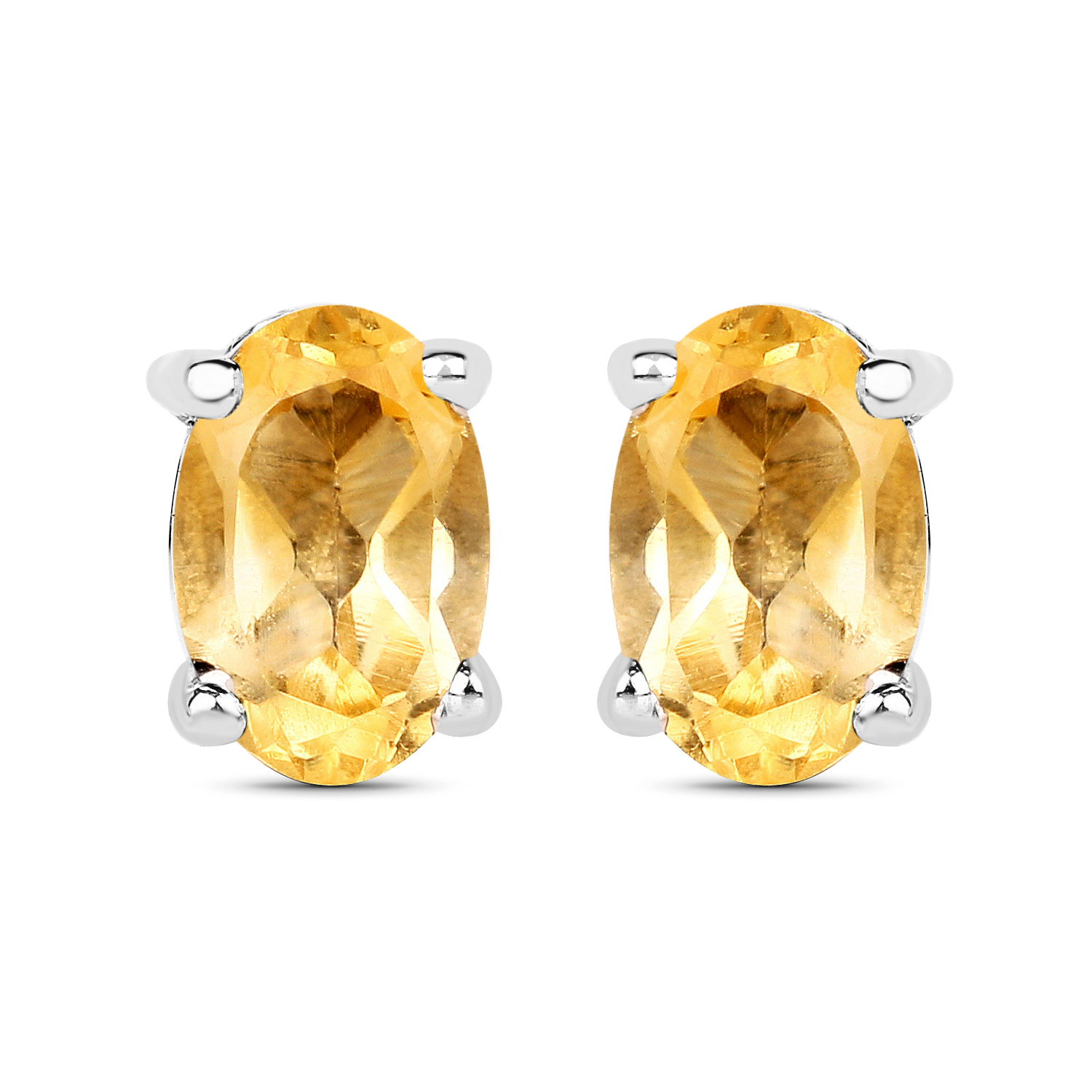 0.91 Carat Genuine Citrine .925 Sterling Silver Earrings