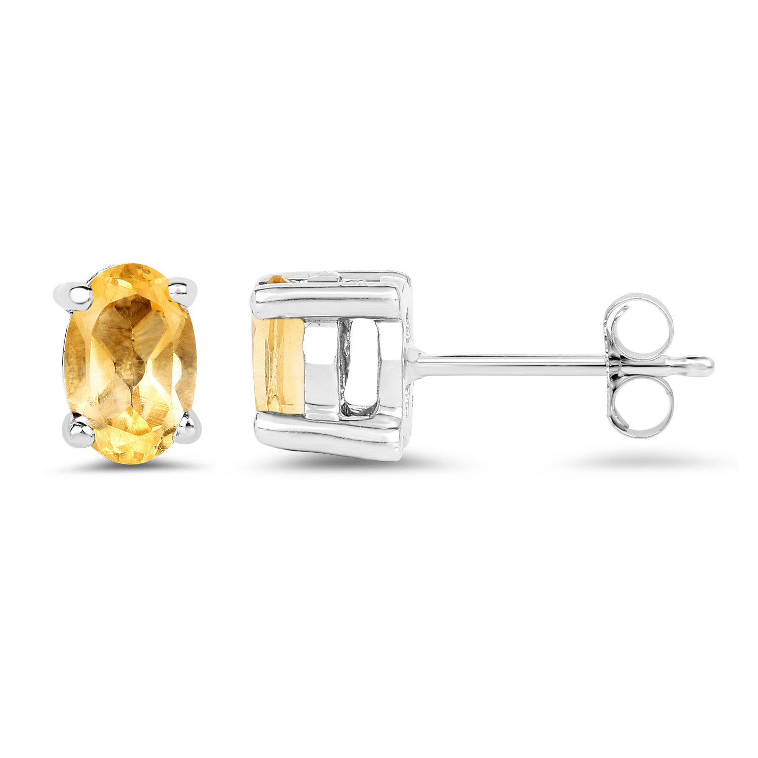 0.91 Carat Genuine Citrine .925 Sterling Silver Earrings