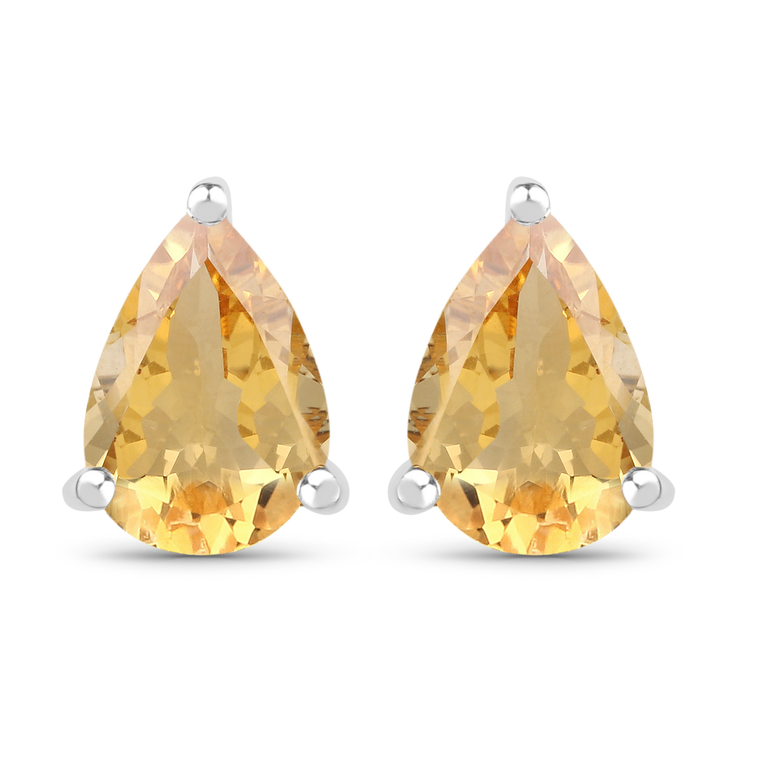 1.18 Carat Genuine Citrine .925 Sterling Silver Earrings