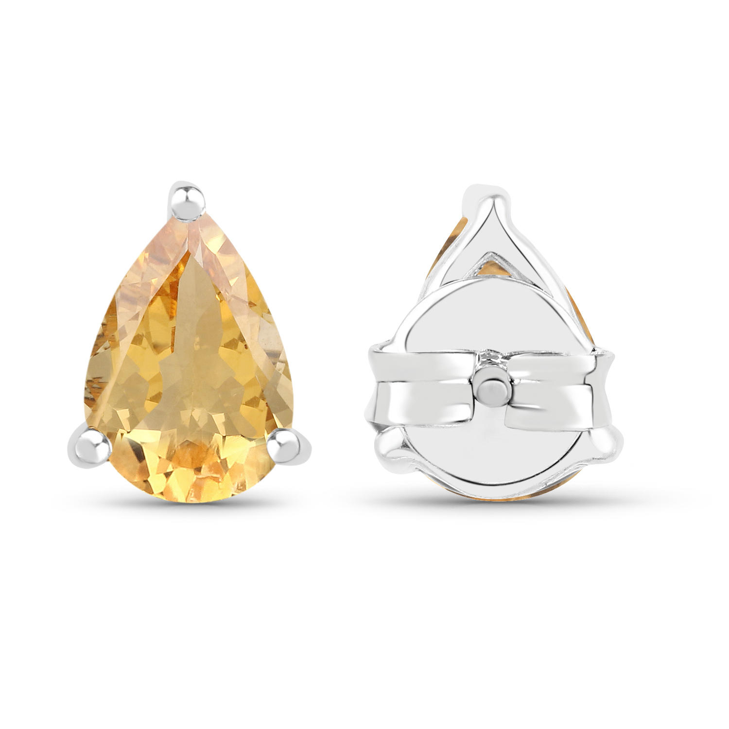 1.18 Carat Genuine Citrine .925 Sterling Silver Earrings