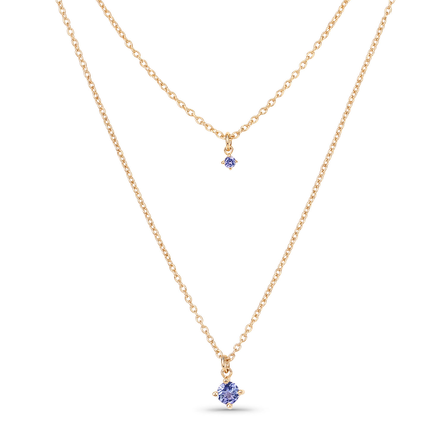 0.27 Carat Genuine Tanzanite .925 Sterling Silver Necklace