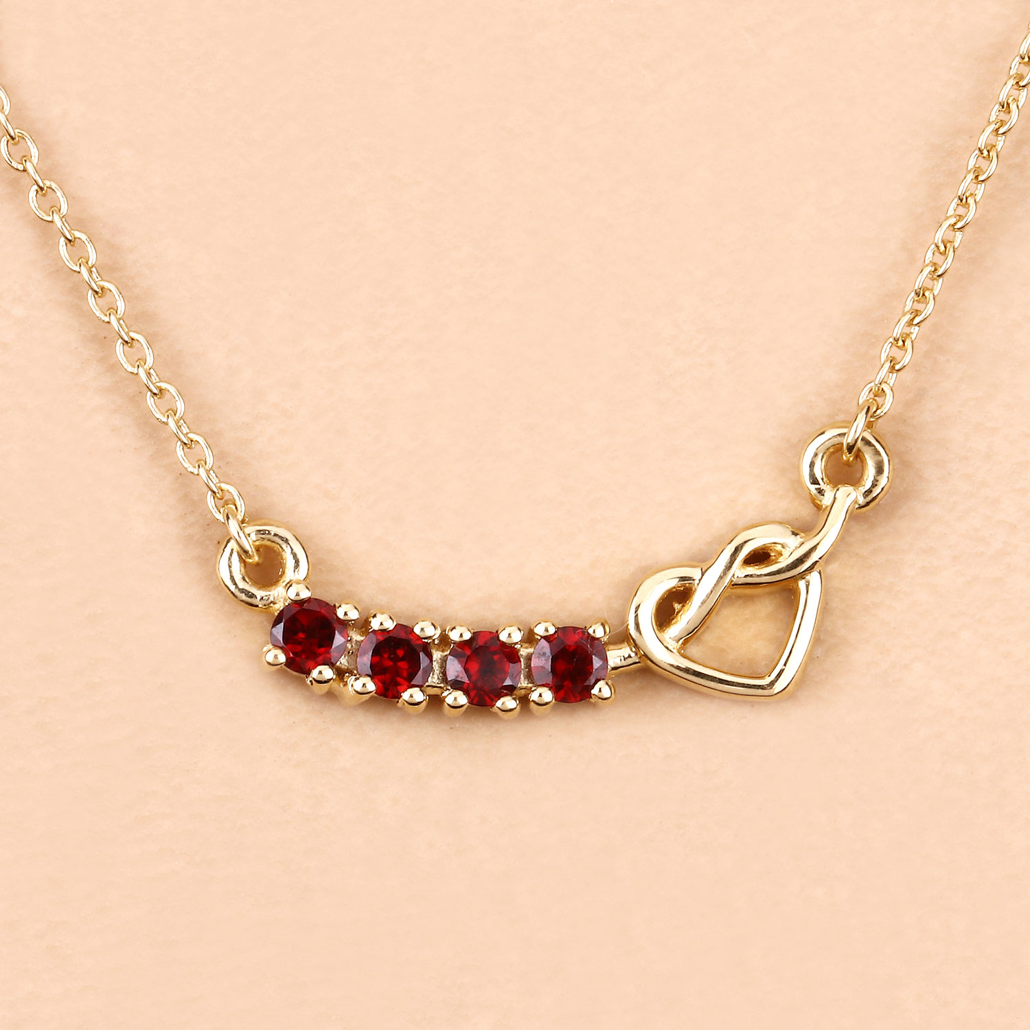 0.32 Carat Genuine Garnet .925 Sterling Silver Necklace
